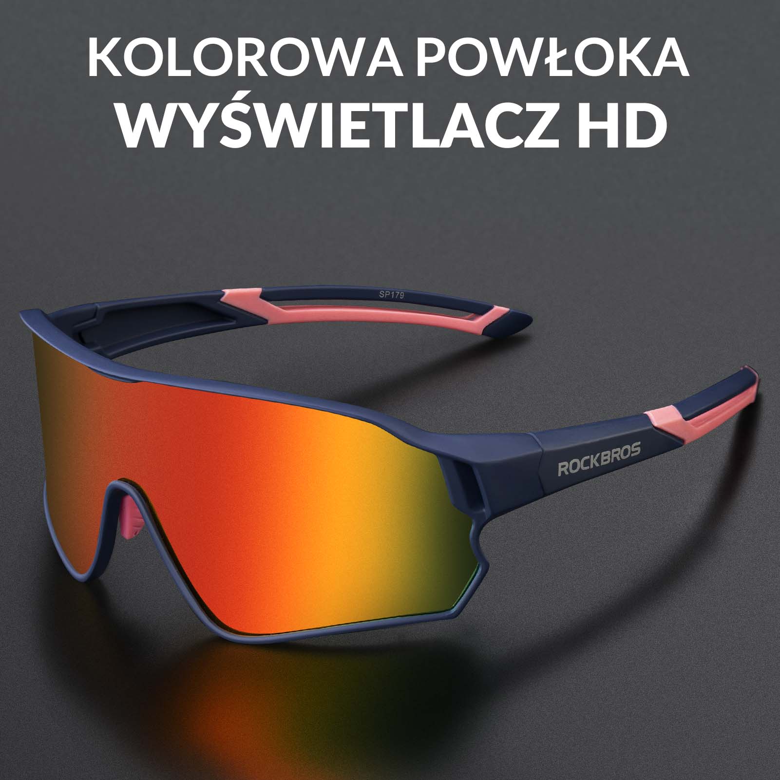 ROCKBROS Okulary Rowerowe Przeciwsłoneczne Kolarskie Polaryzacja Ochrona UV - Image 7