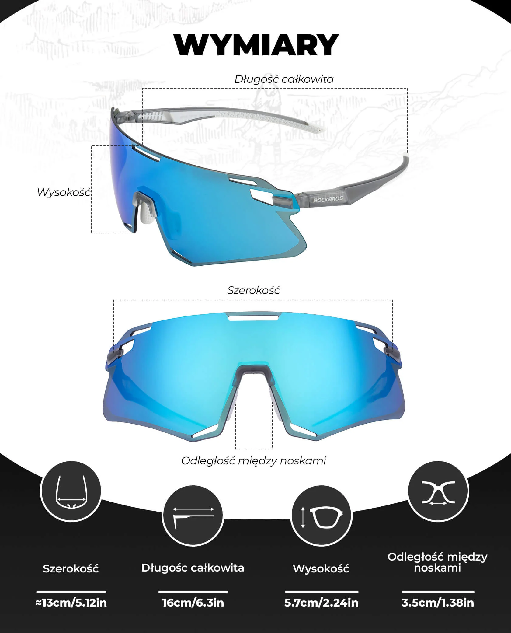 Okulary Rowerowe TR90 Sportowe Przeciwsłoneczne Wiatroodporne Unisex Ochrona UV400 - Image 19