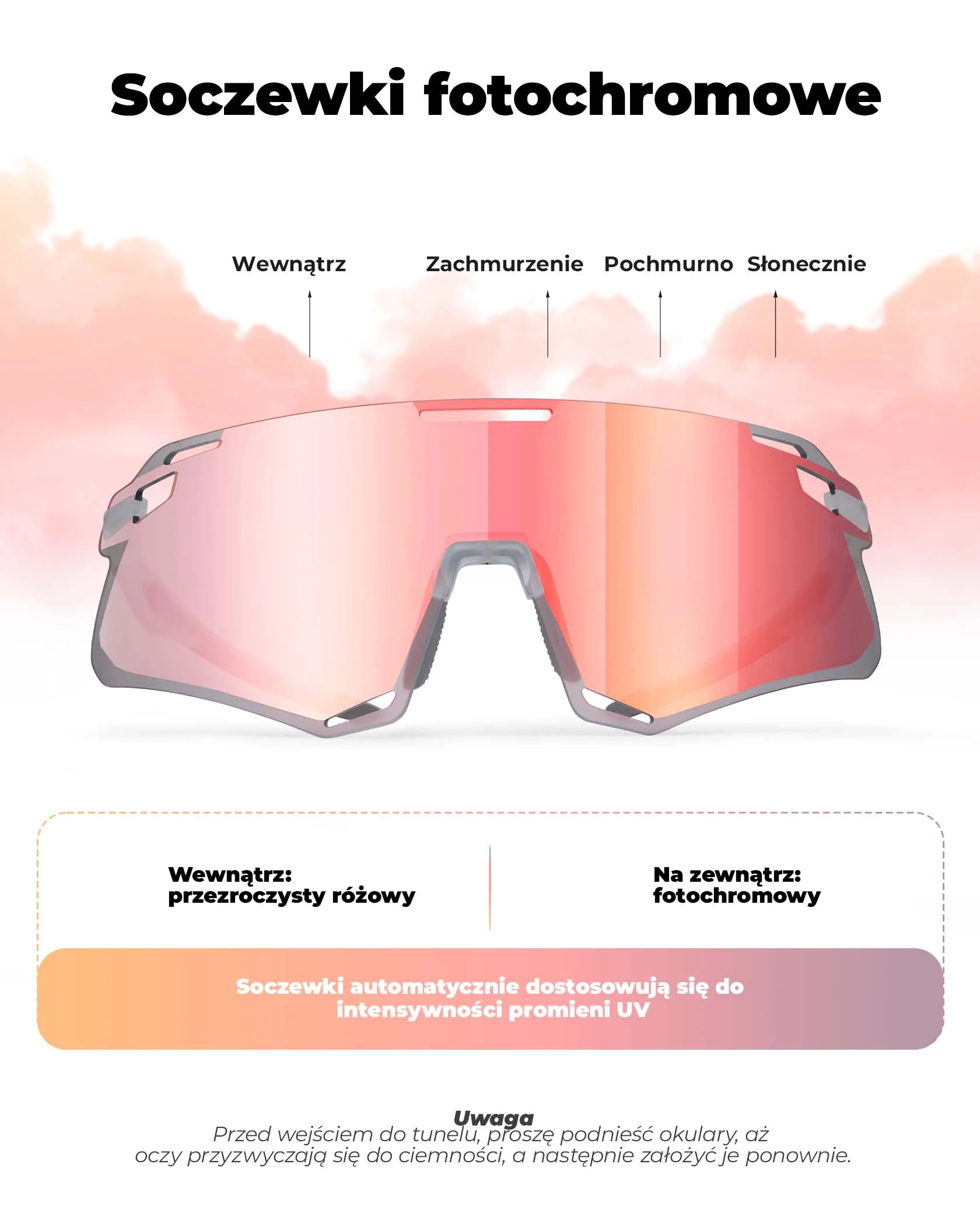 Okulary Rowerowe TR90 Sportowe Przeciwsłoneczne Wiatroodporne Unisex Ochrona UV400 - Image 8