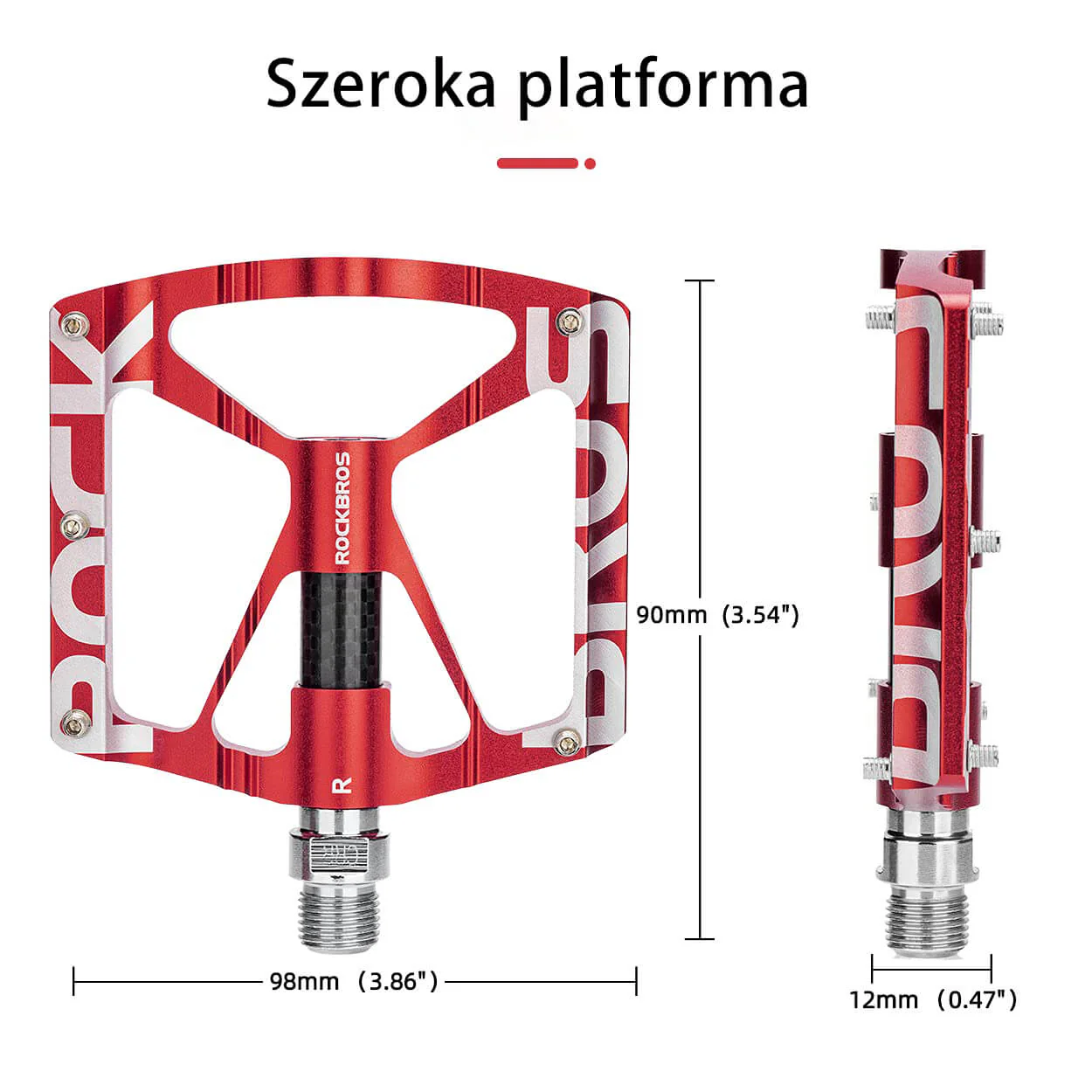 Pedały Rowerowe 9/16" Aluminiowe Antypoślizgowe z Uszczelnionymi Łożyskami -K307T - Image 10