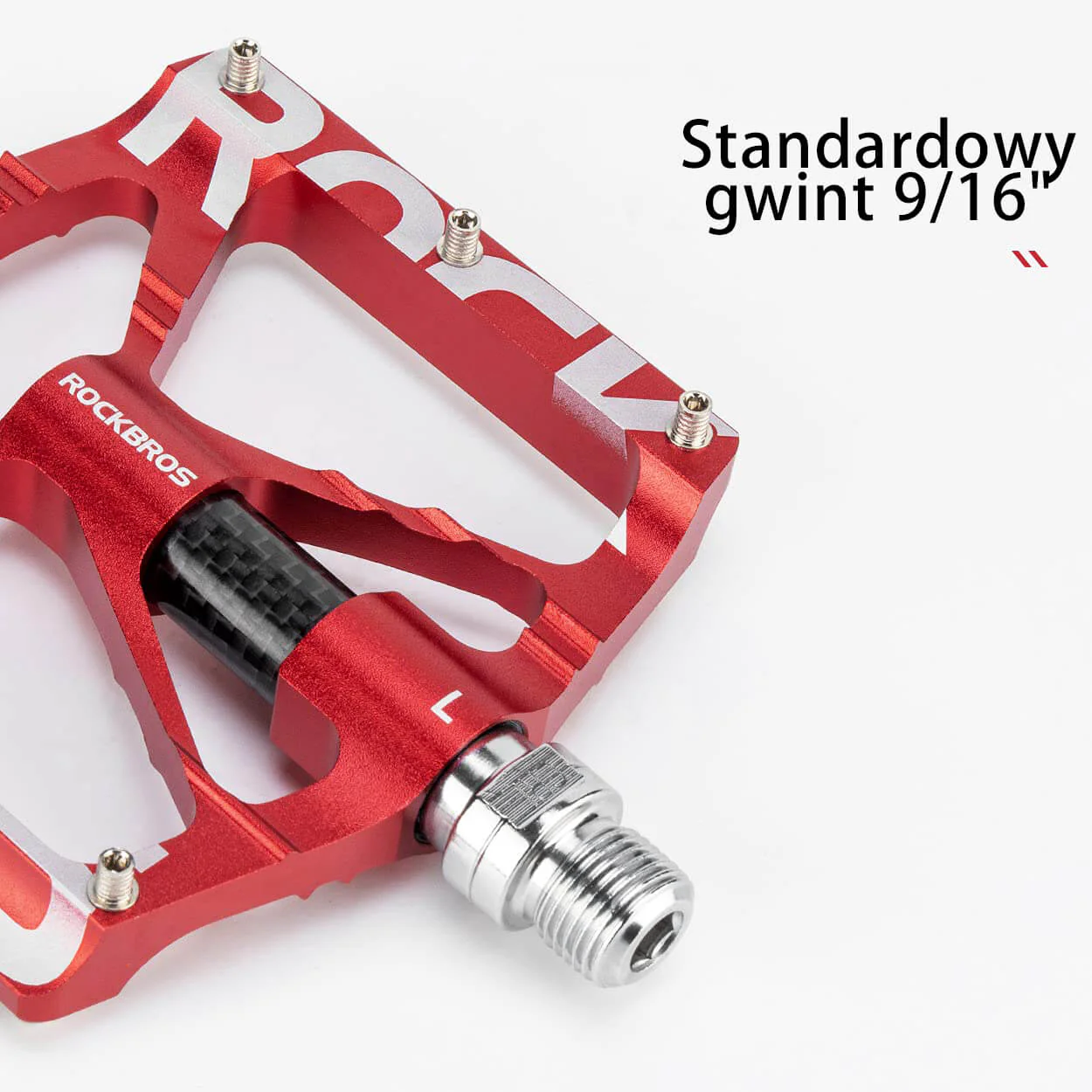Pedały Rowerowe 9/16" Aluminiowe Antypoślizgowe z Uszczelnionymi Łożyskami -K307T - Image 11