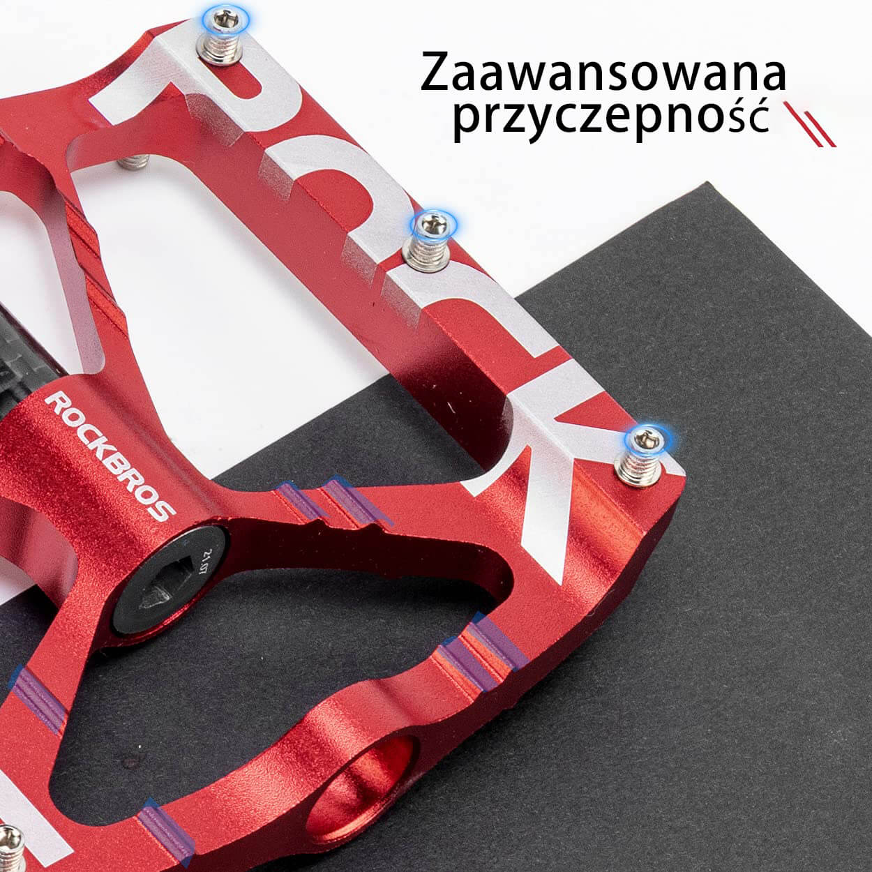 Pedały Rowerowe 9/16" Aluminiowe Antypoślizgowe z Uszczelnionymi Łożyskami -K307T - Image 9