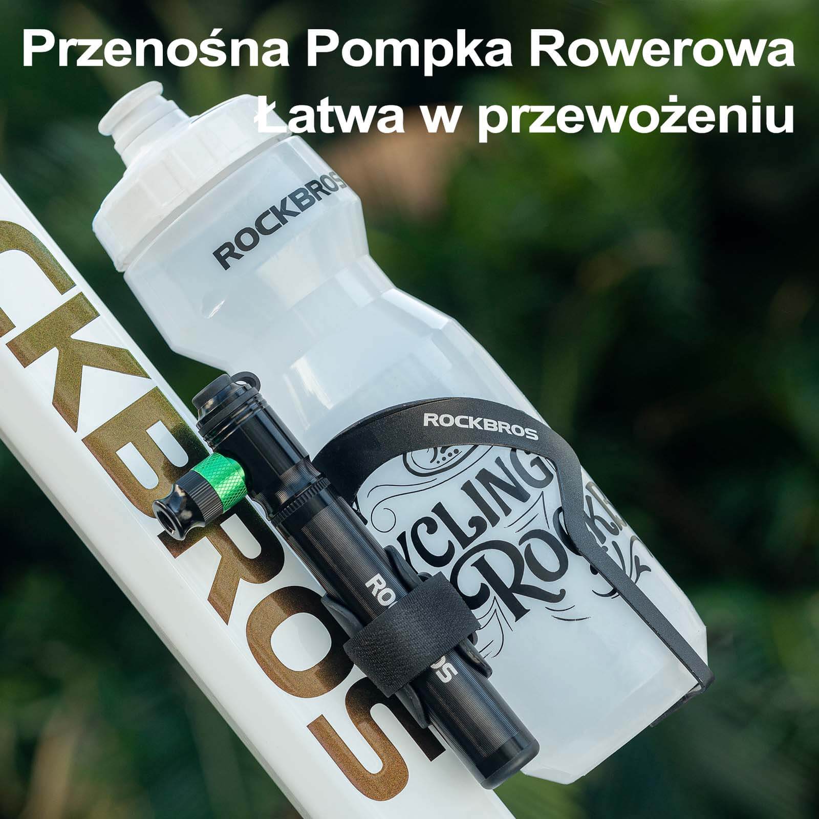 Pompka Rowerowa Aluminiowa Ręczna 110PSI Zawory Presta i Schradera - Image 5