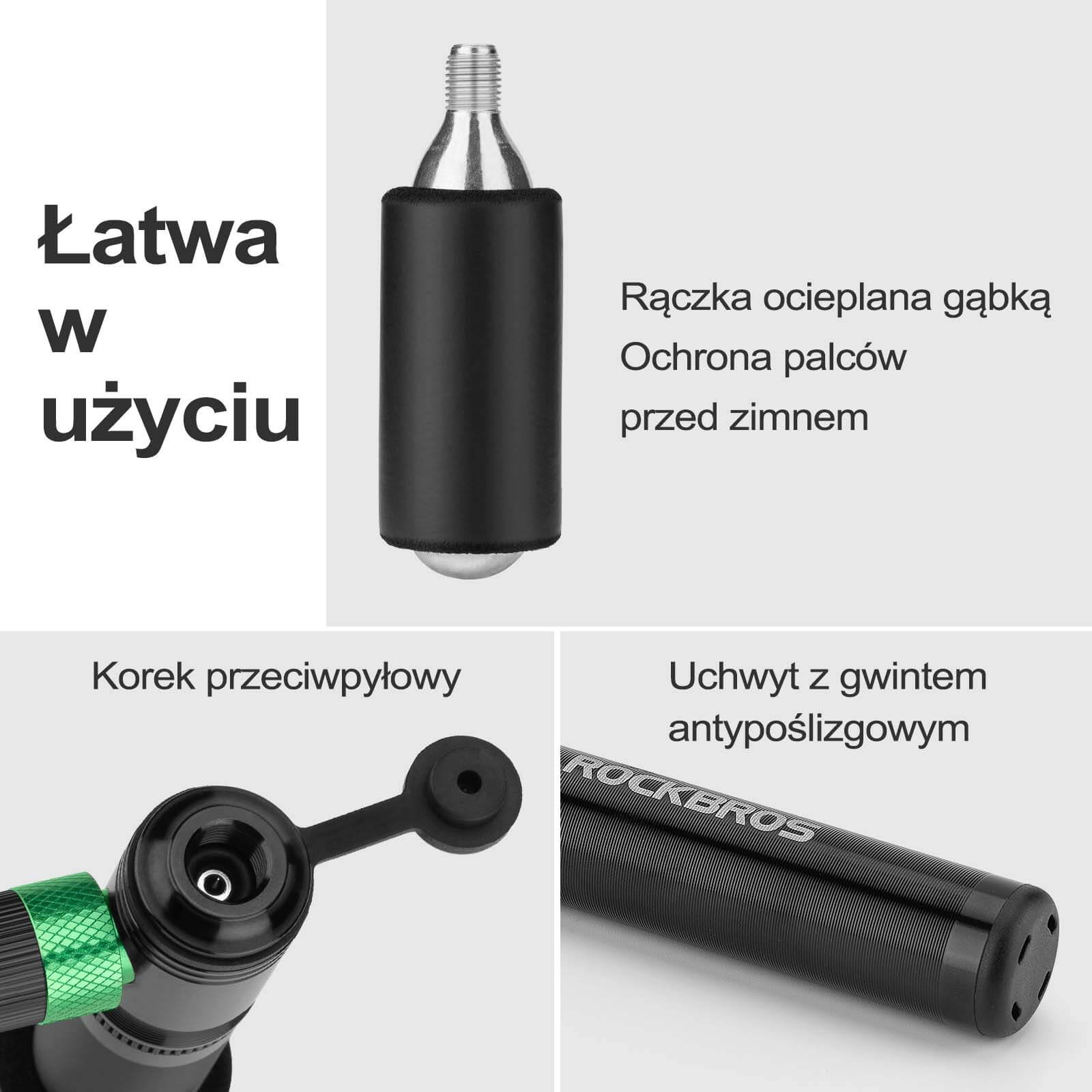 Pompka Rowerowa Aluminiowa Ręczna 110PSI Zawory Presta i Schradera - Image 6