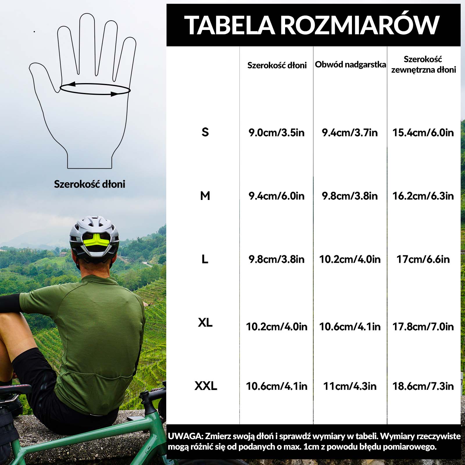 Rękawice Rowerowe Półpalce Krótkie Antypoślizgowe - Image 5