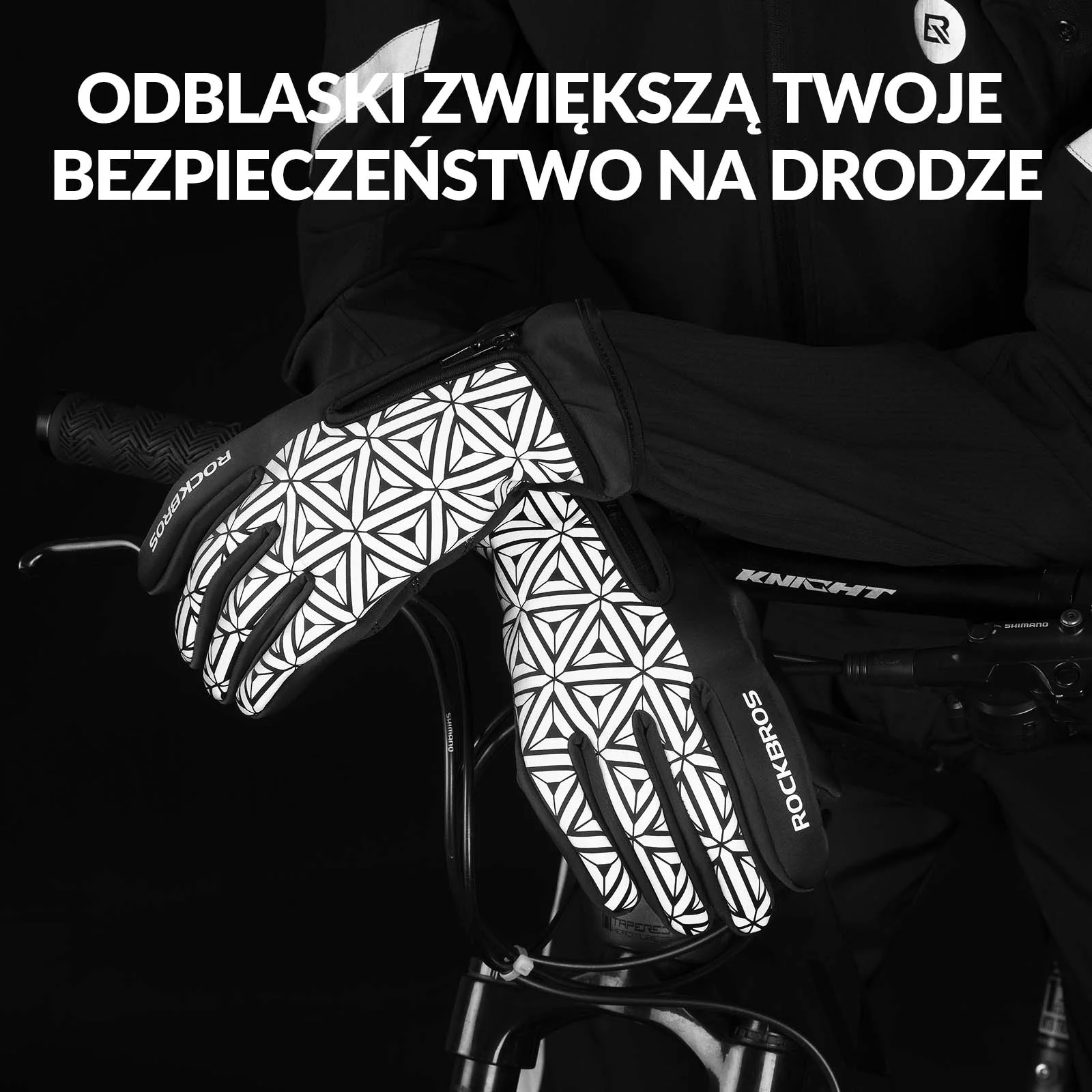 Rękawice Zimowe Rękawiczki Rowerowe Dotykowe Antypoślizgowe Unisex - Image 3