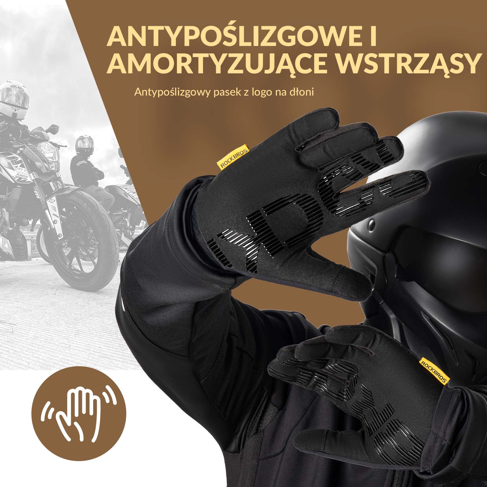 Rękawiczki Rowerowe Antypoślizgowe i Wiatroszczelne Długopalczaste na Wiosnę i Jesień - Image 4