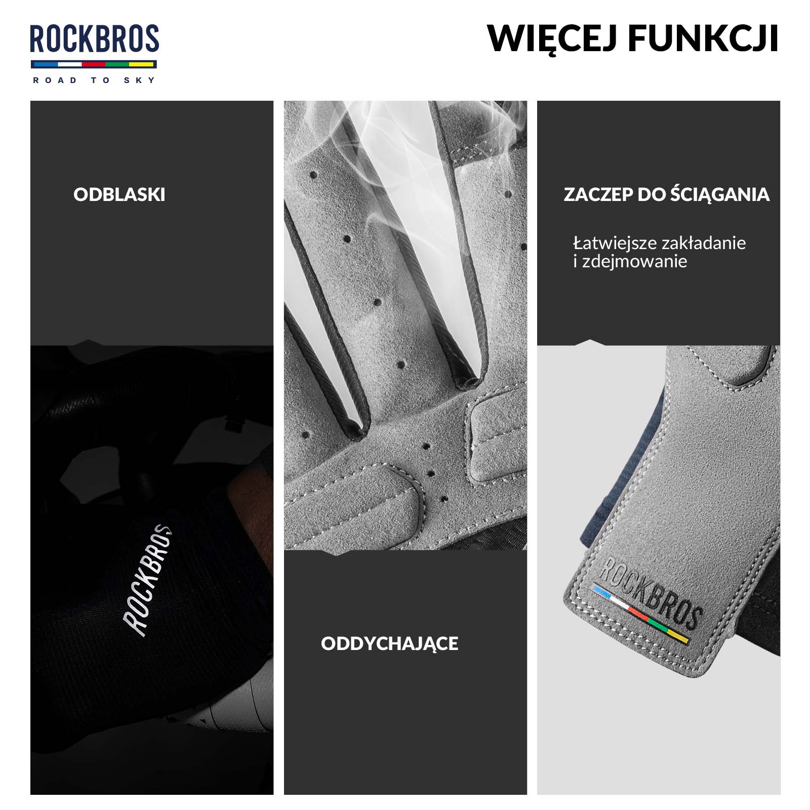 Rękawiczki Rowerowe Pełne Palce Dotykowe Oddychające Unisex Lato - Image 19