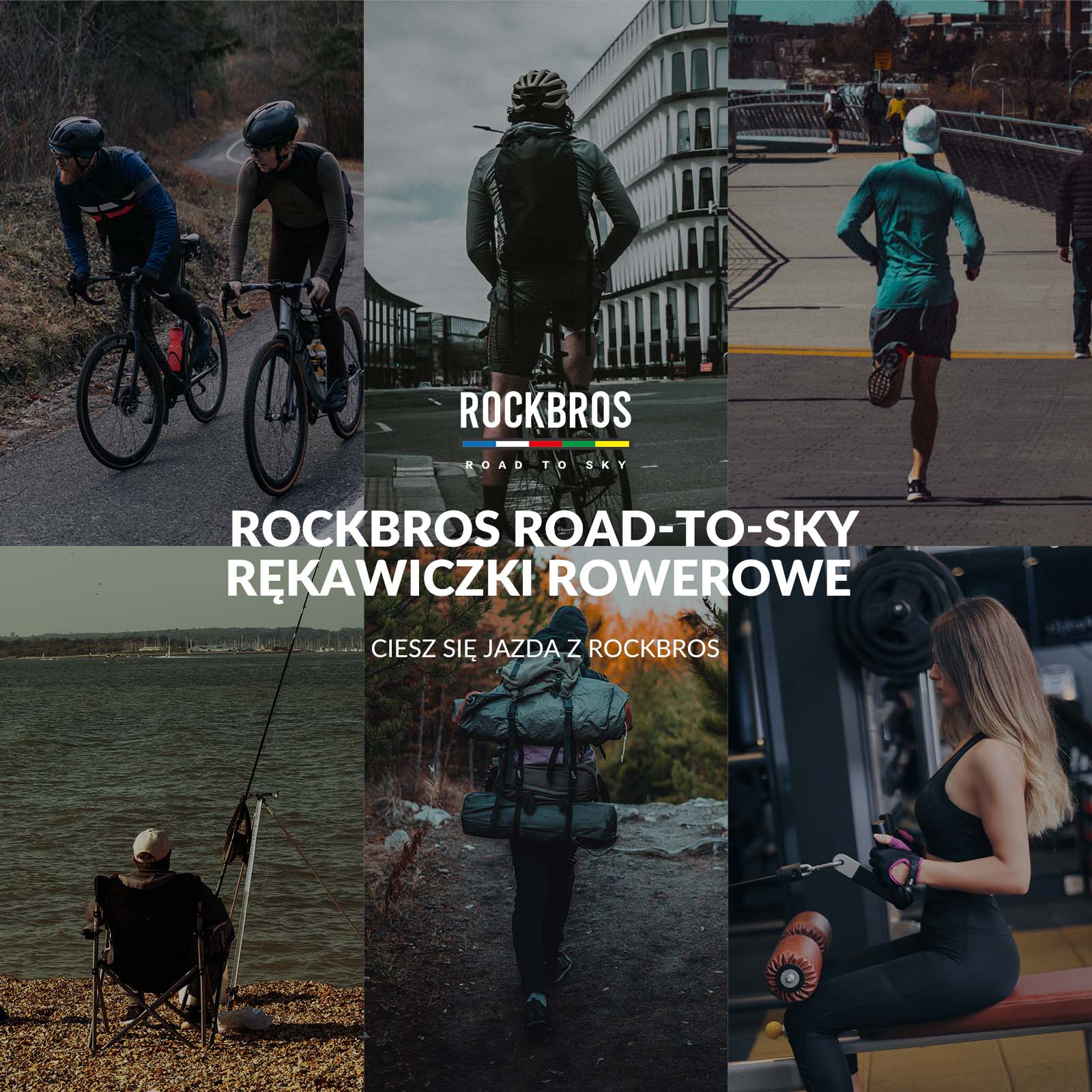 Rękawiczki Rowerowe Pełne Palce Dotykowe Oddychające Unisex Lato - Image 21