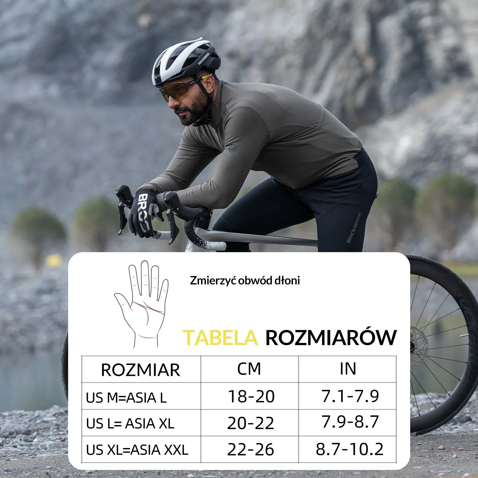 Rękawiczki Rowerowe Kolarskie Długie Dotykowe Wiosna i Jesień - Image 4