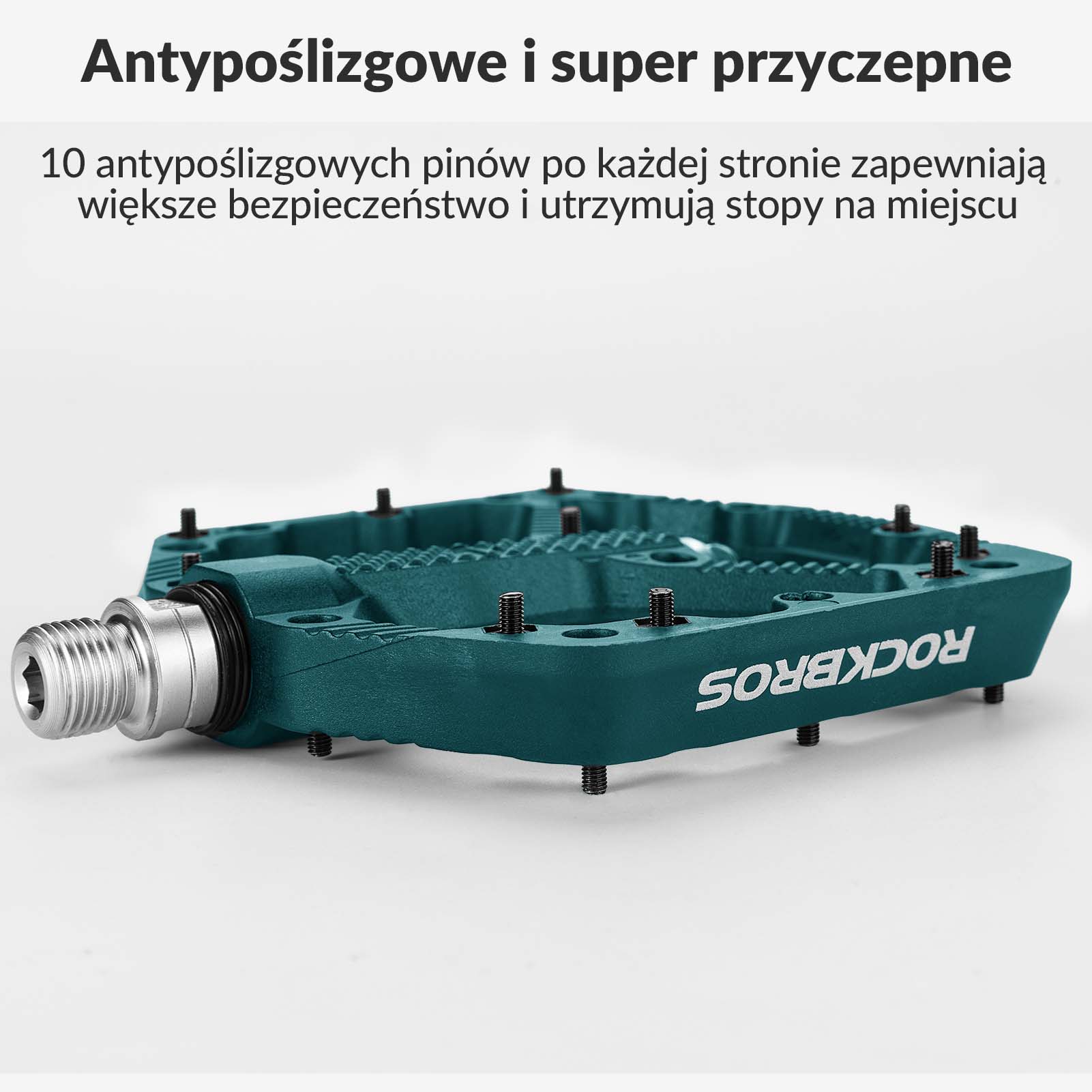 ROCKBROS Rowerowe Pedały Nylonowe Antypoślizgowe Odporne na Zużycie Pedały 9/16'' - Image 15