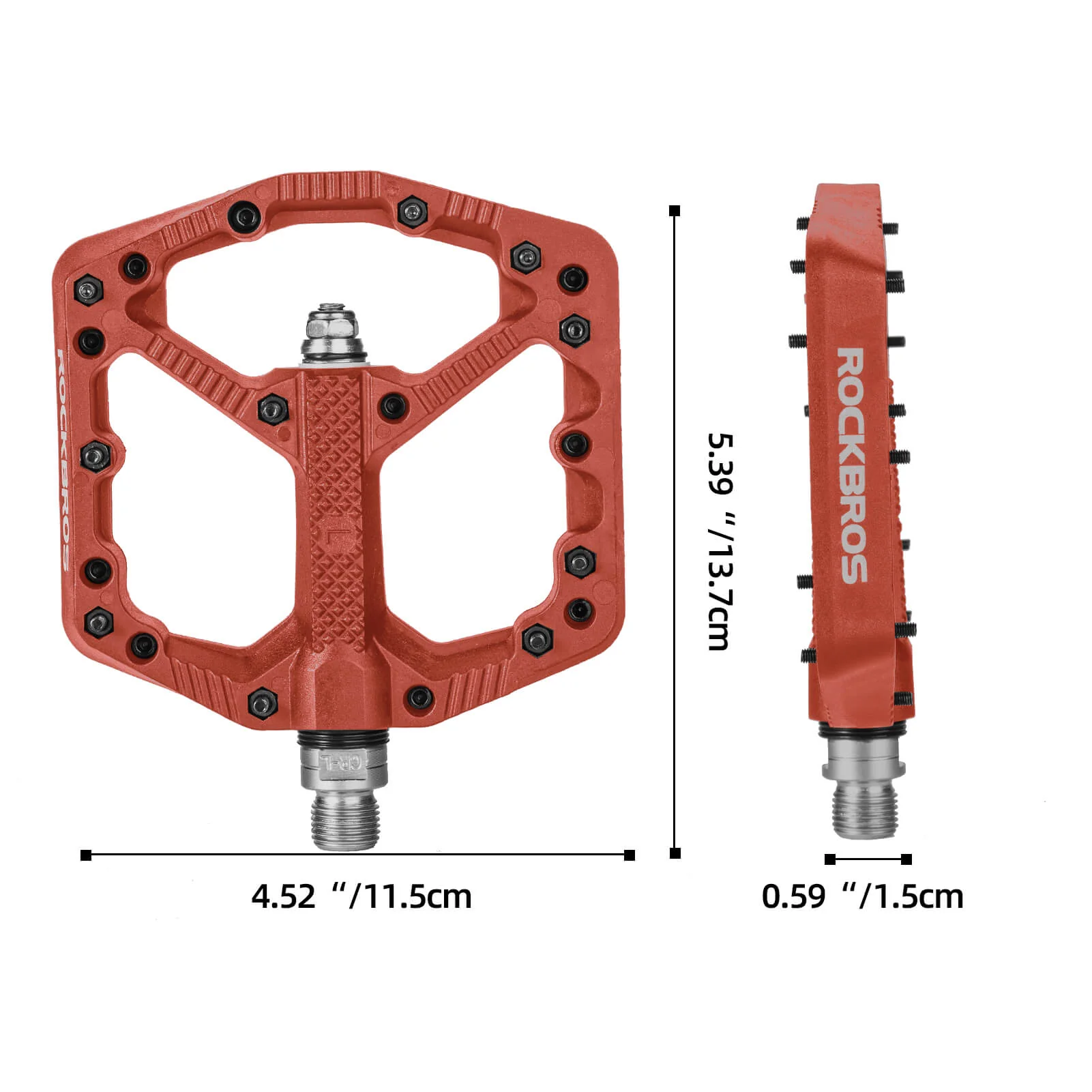 ROCKBROS Rowerowe Pedały Nylonowe Antypoślizgowe Odporne na Zużycie Pedały 9/16'' - Image 30