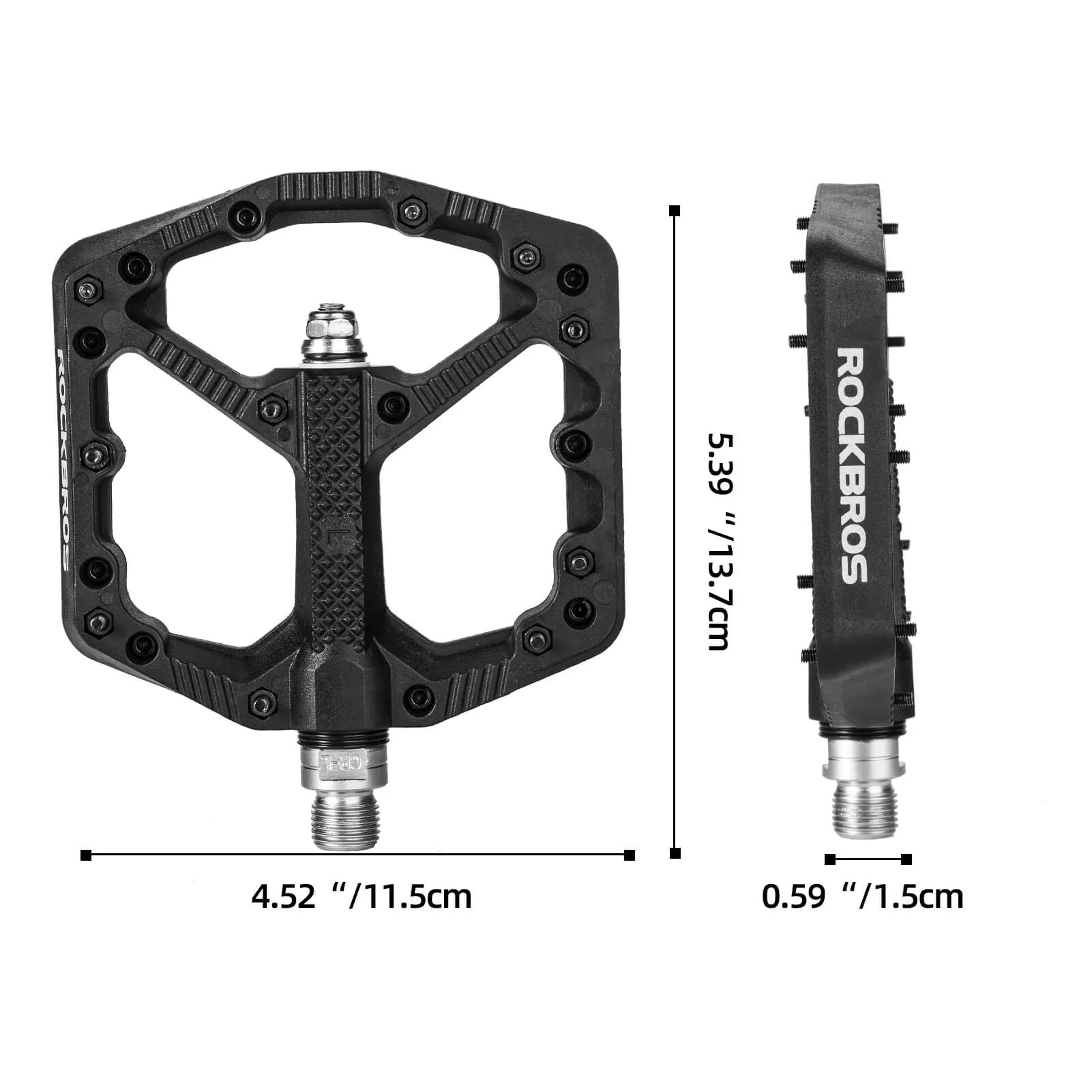 ROCKBROS Rowerowe Pedały Nylonowe Antypoślizgowe Odporne na Zużycie Pedały 9/16'' - Image 5