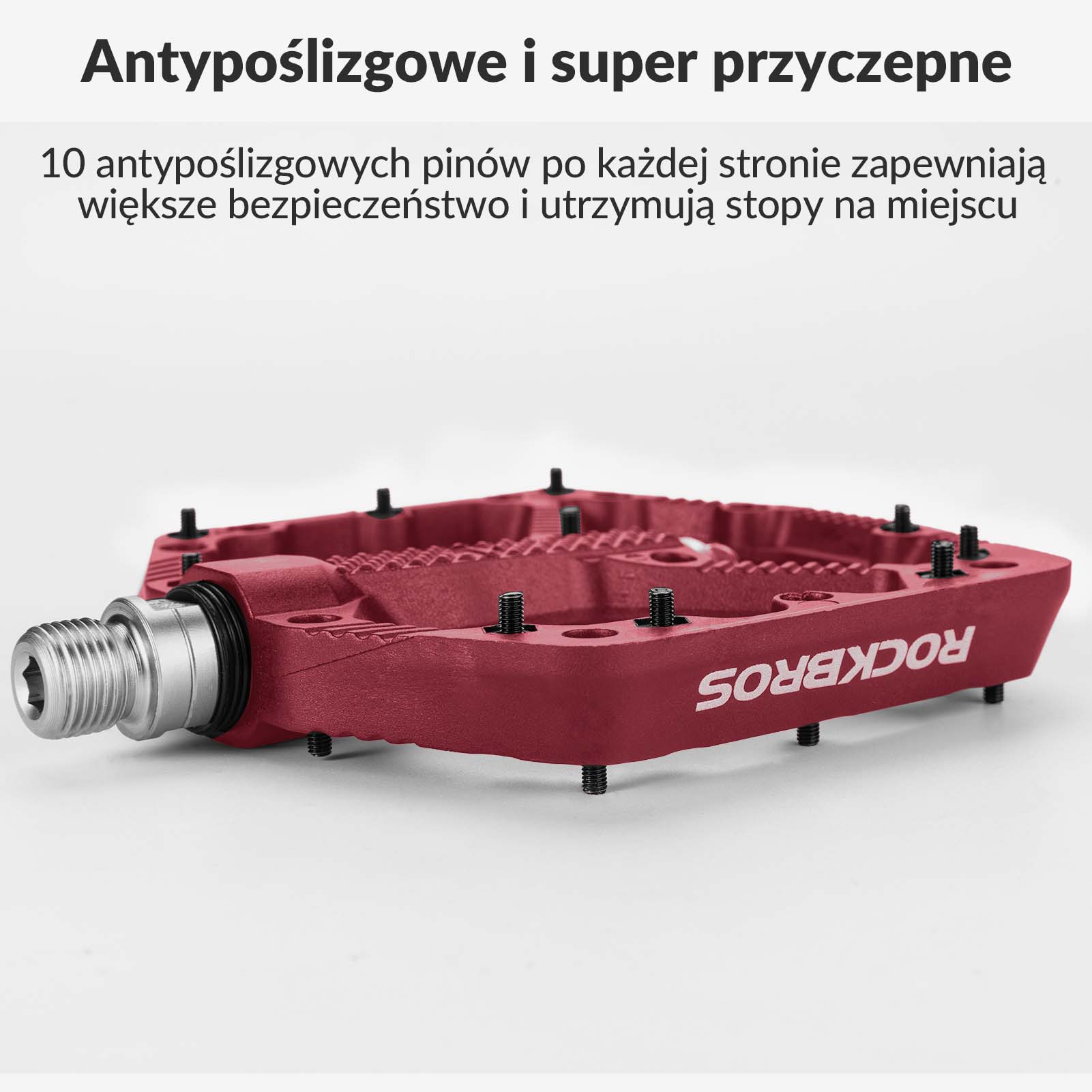 ROCKBROS Rowerowe Pedały Nylonowe Antypoślizgowe Odporne na Zużycie Pedały 9/16'' - Image 9