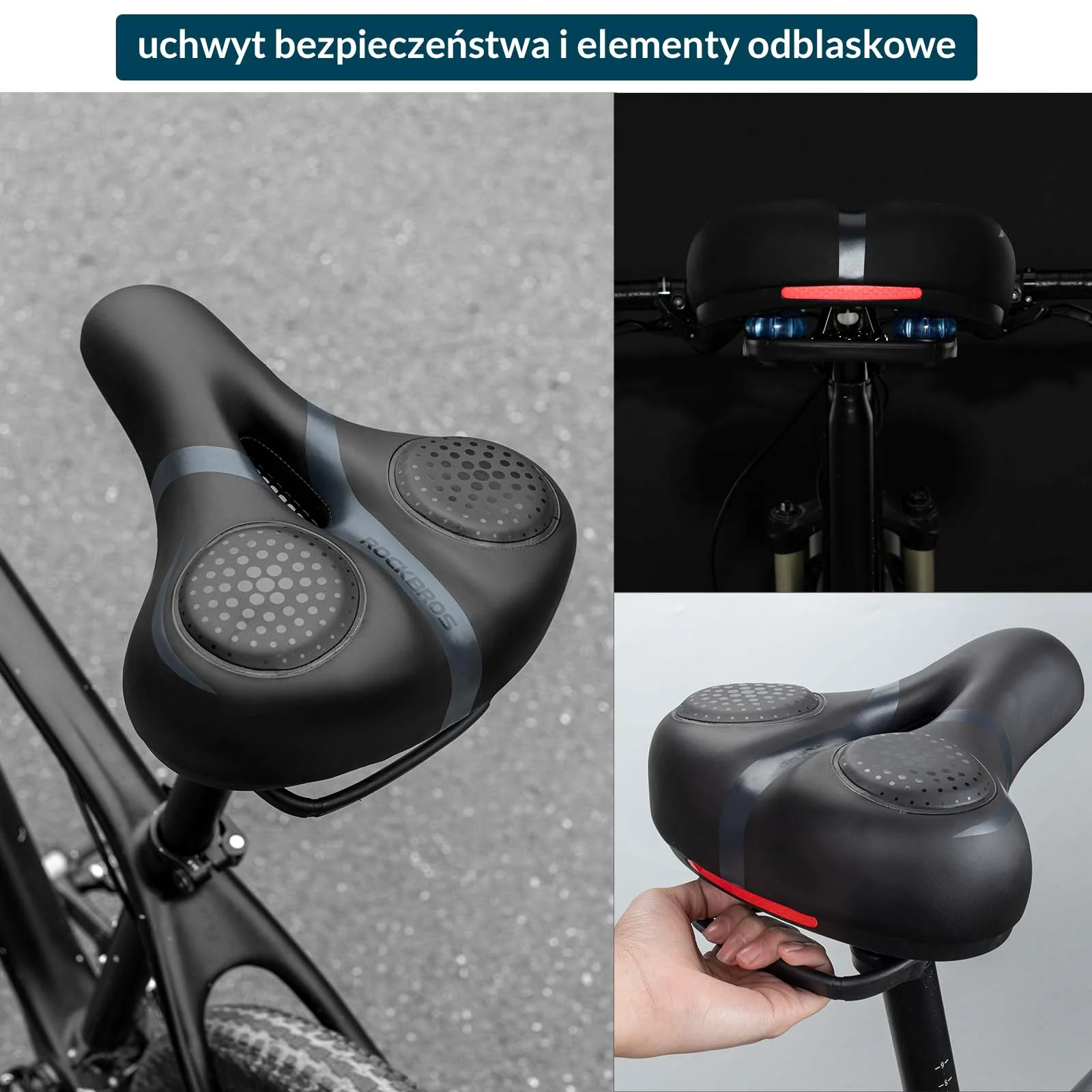Siodełko Rowerowe Ergonomiczne Wygodne Szerokie Amortyzujące - Image 11