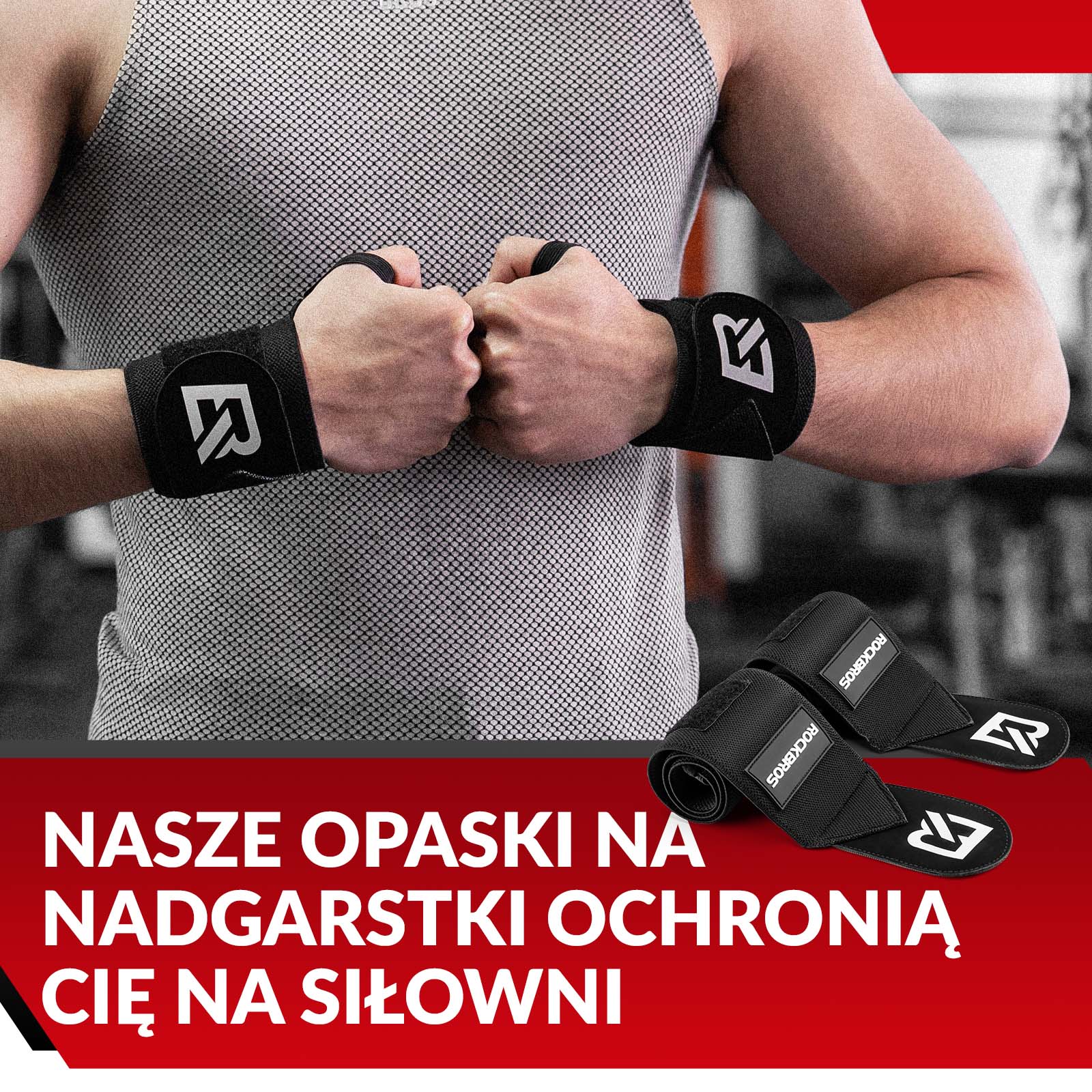 Sportowe Bandaże na Nadgarstek do Treningu i Fitnessu 45 cm 1 Para - Image 6
