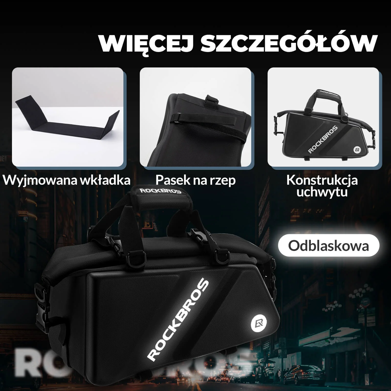 Torba na Bagażnik Rower Twarda Skorupa 11,6L -A28 - Image 5