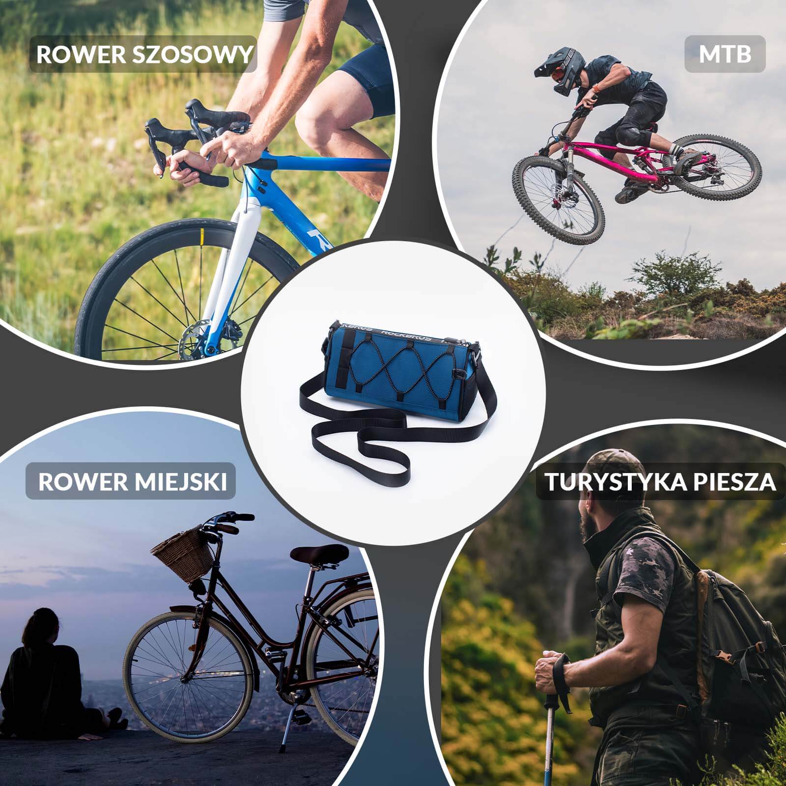 Torba na Kierownicę Wielofunkcyjna Torba Rowerowa z Paskiem 1,5L - Image 14