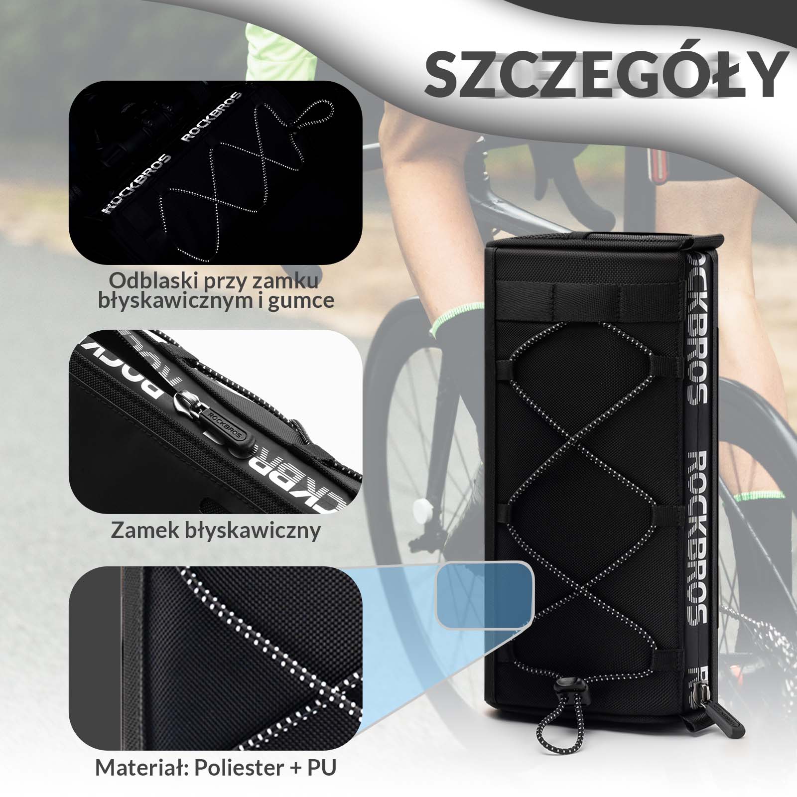 Torba na Kierownicę Wielofunkcyjna Torba Rowerowa z Paskiem 1,5L - Image 5
