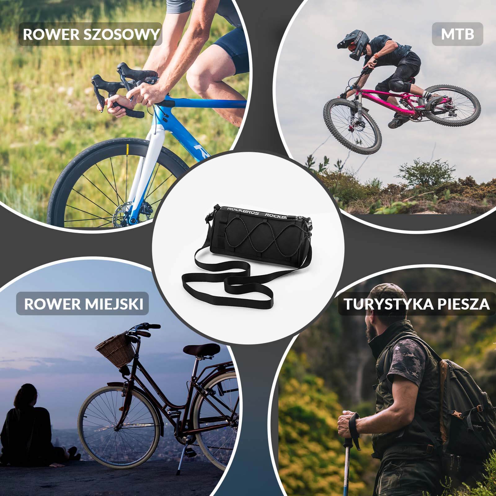 Torba na Kierownicę Wielofunkcyjna Torba Rowerowa z Paskiem 1,5L - Image 7