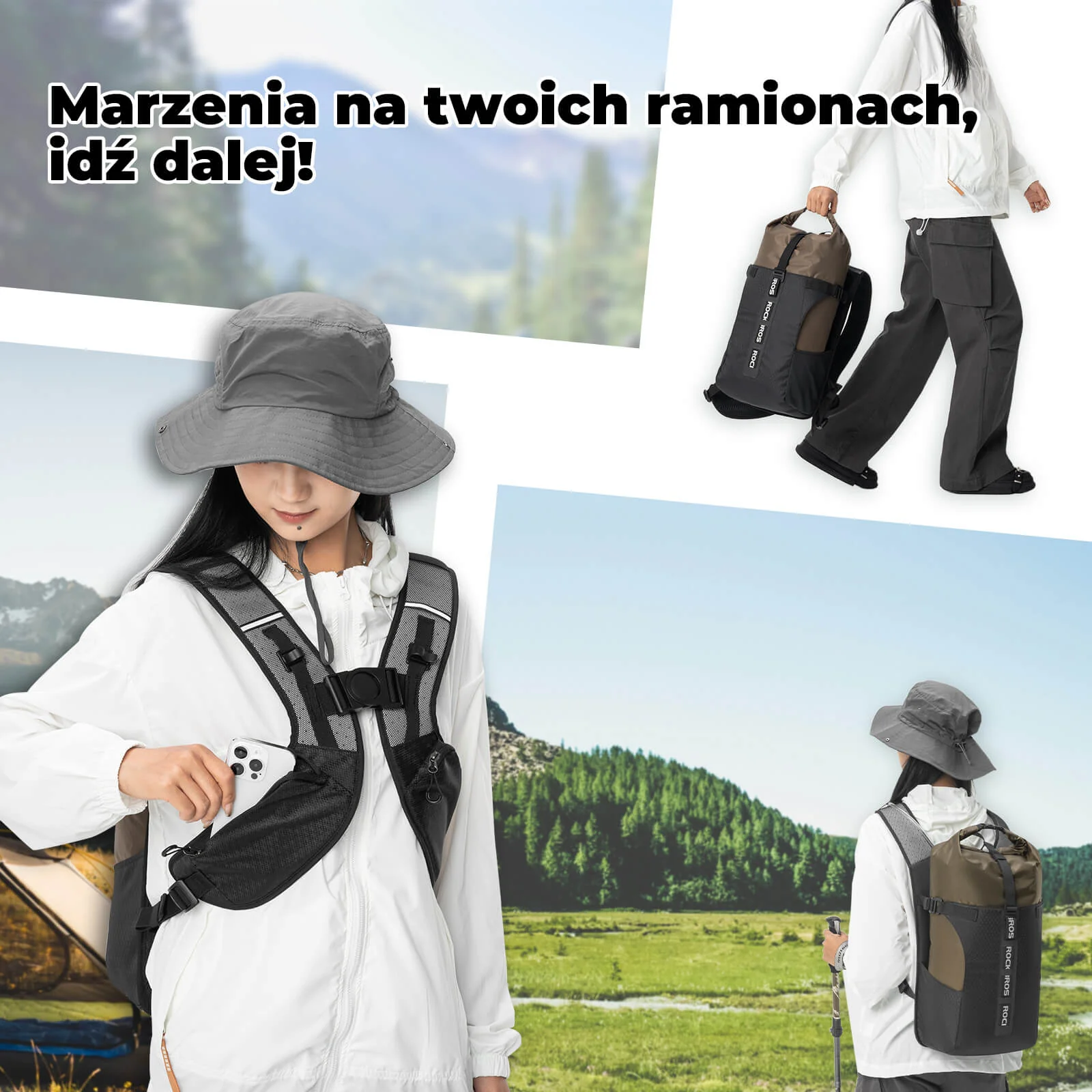 Plecak Wodoodporny Split 2 w 1 Jazda na Rowerze i Trekking- H38 - Image 6