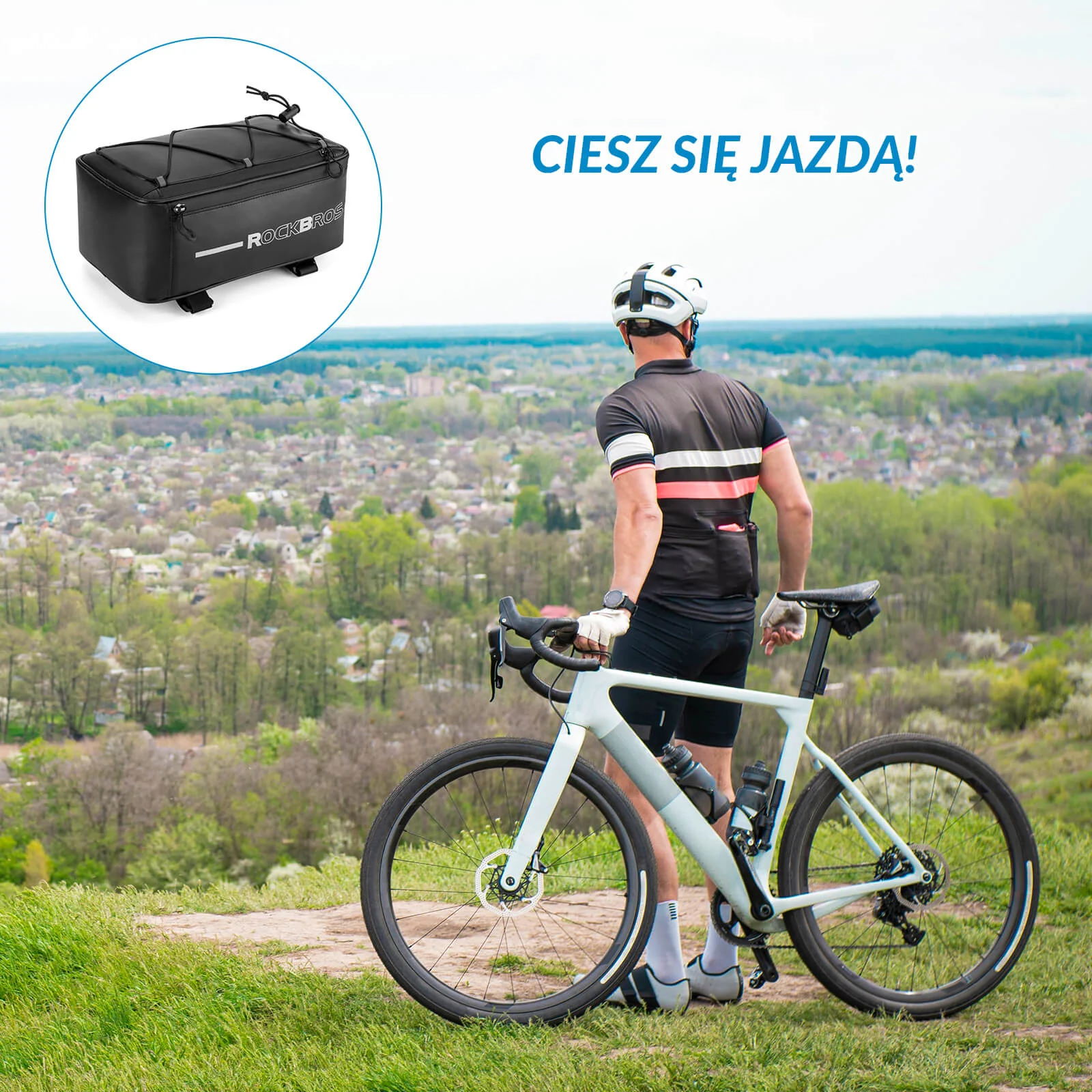 Sakwa Rowerowa na Bagażnik z Pokrowcem i Odblaskami - Image 7