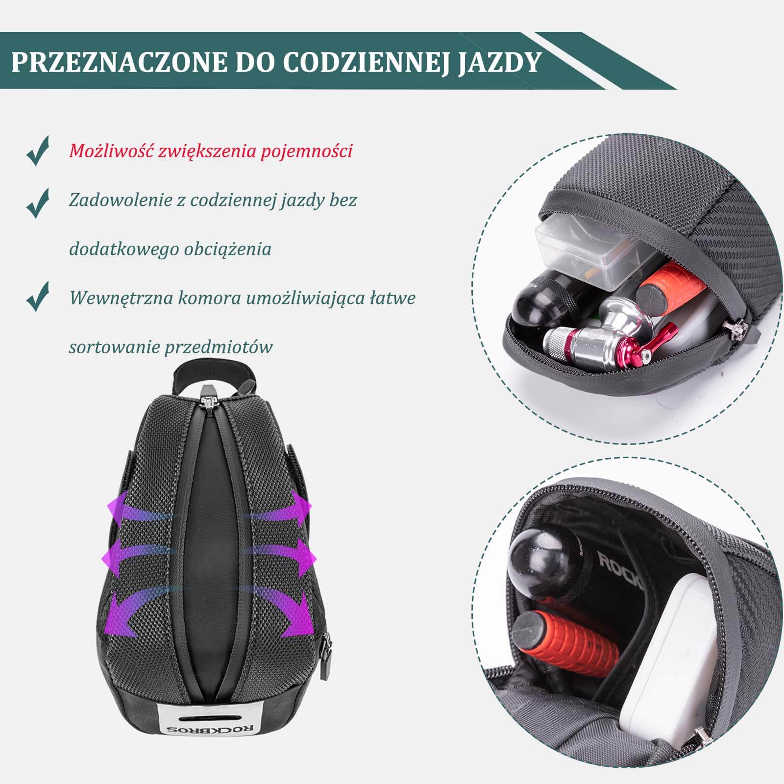 Wodoodporna Torba Podsiodłowa na Siodełko Rowerowe 0.7L - Image 4