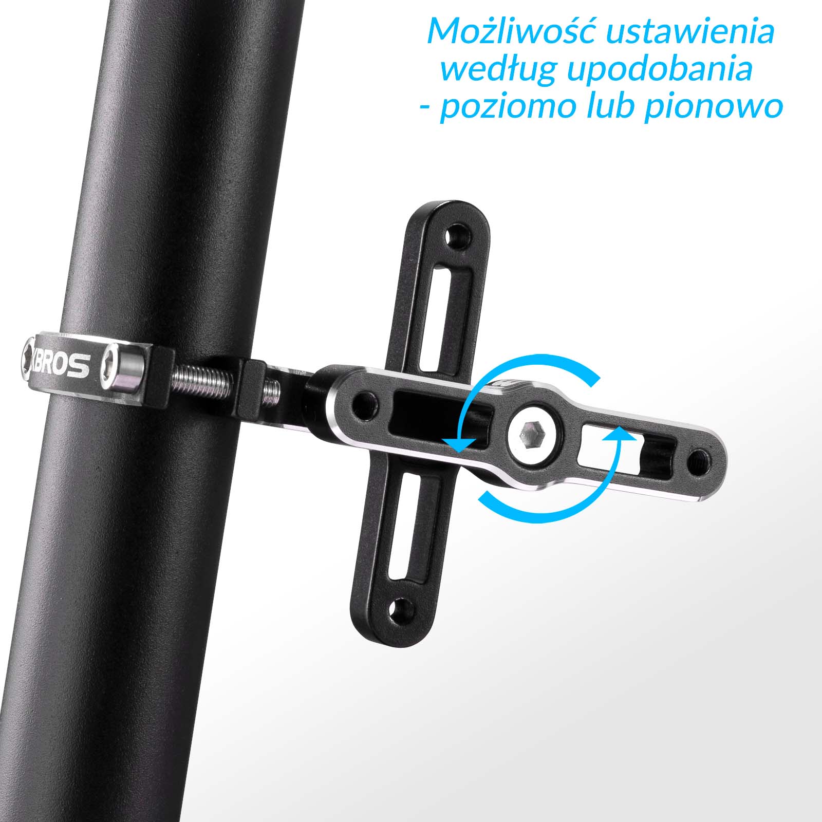 ROCKBROS Uchwyt na Koszyk do Bidonu Podwójny Uniwersalny Regulowany Czarny - Image 4