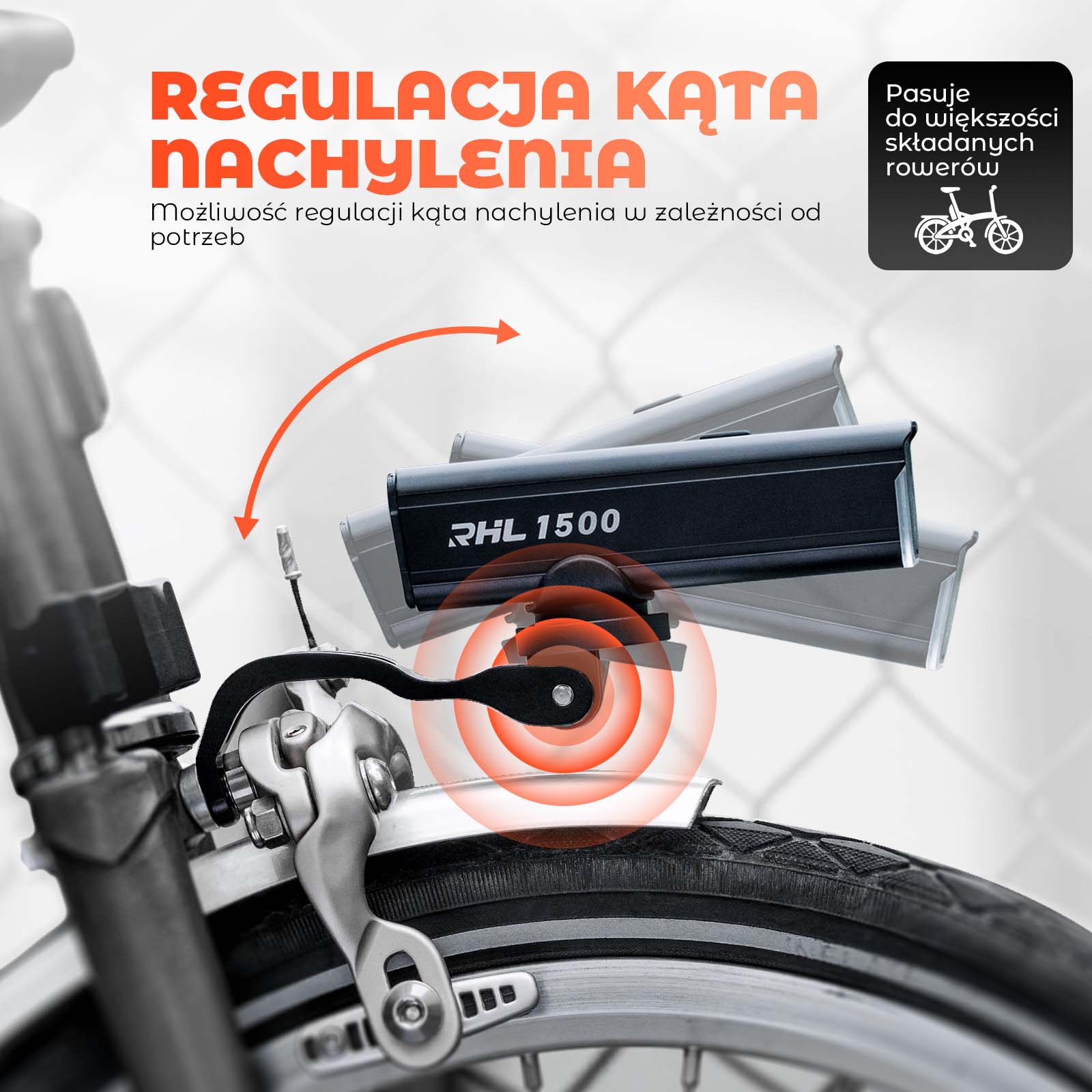 Uchwyt na Lampkę Rowerową Przednią Uniwersalny do Przedniego Widelca - Image 7