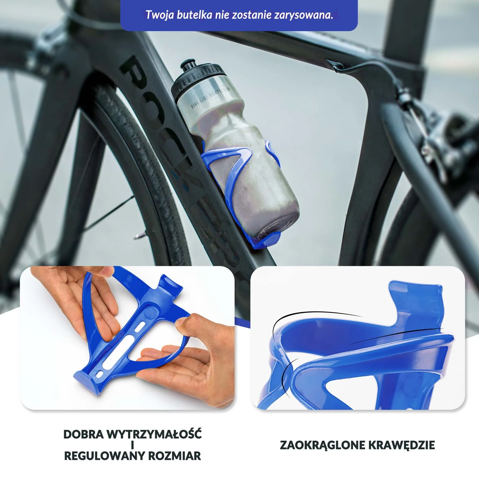 ROCKBROS Uchwyt Rowerowy na Butelkę Bidon Koszyk Uniwersalny - Kolor do wyboru - Image 11