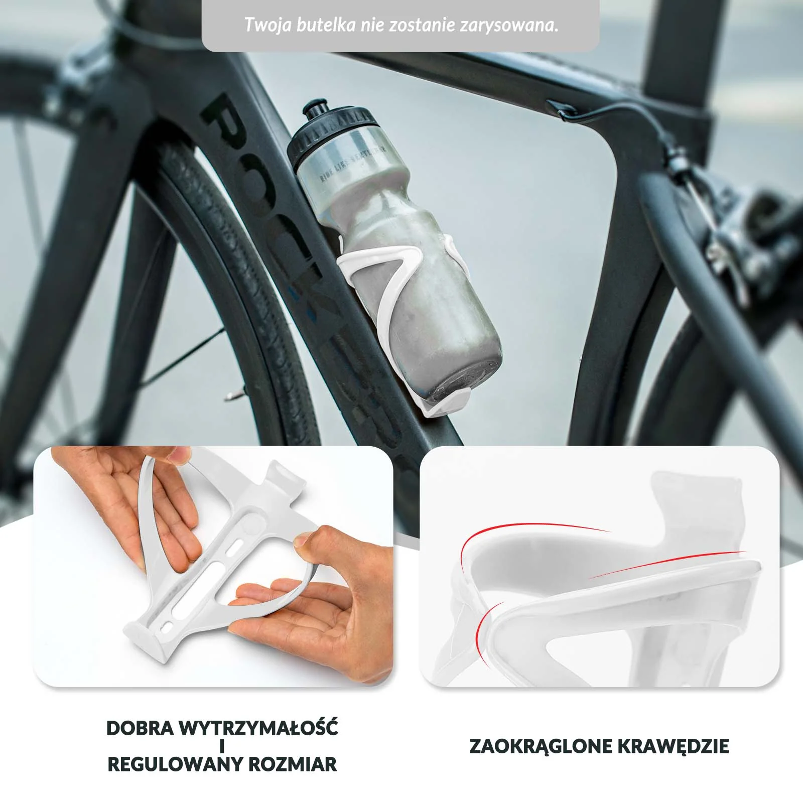 ROCKBROS Uchwyt Rowerowy na Butelkę Bidon Koszyk Uniwersalny - Kolor do wyboru - Image 3