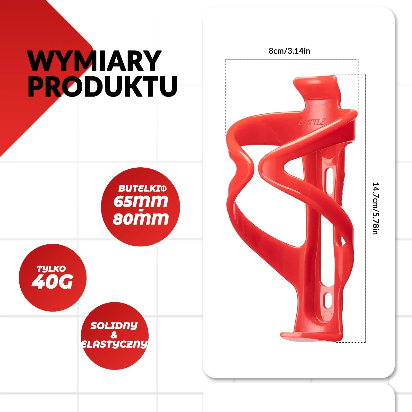 ROCKBROS Uchwyt Rowerowy na Butelkę Bidon Koszyk Uniwersalny - Kolor do wyboru - Image 37