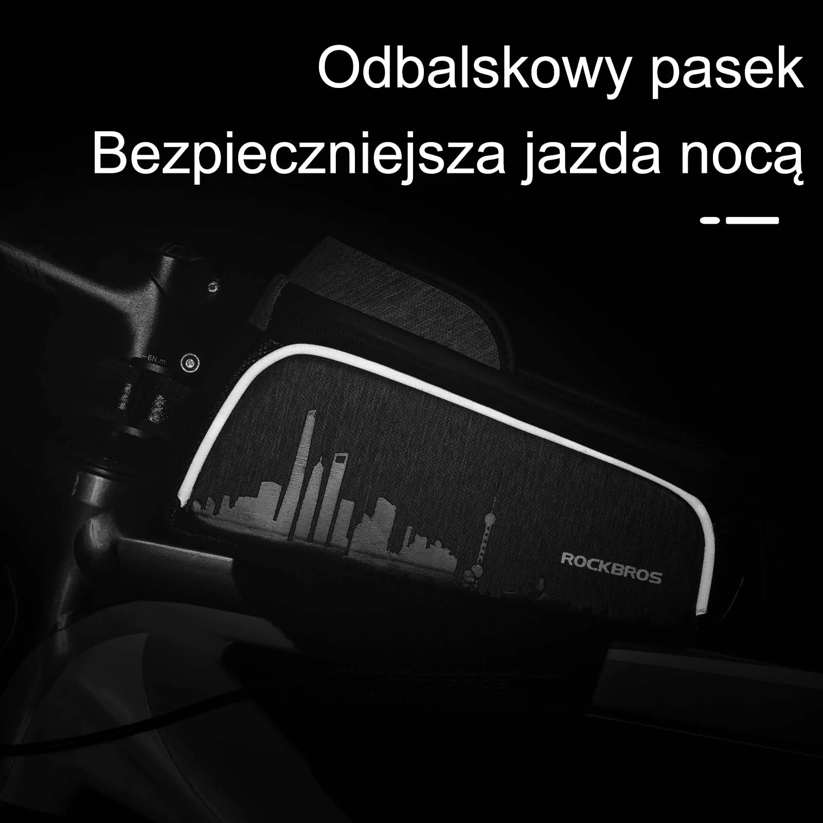 Wodoodporna Torba na Ramę Rowerową z Kieszenią na Telefon do 6,5‘’ - Image 3