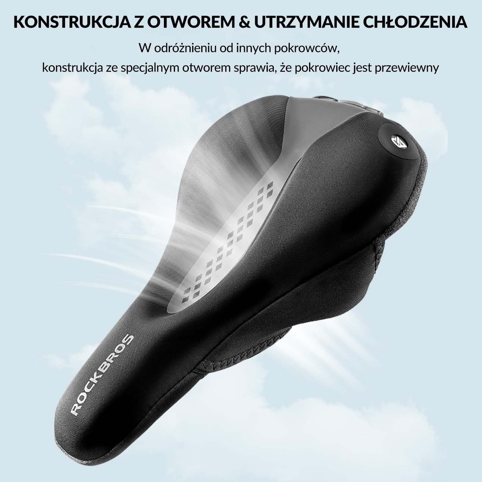 Żelowa Osłona Nakładka na Siodełko Rowerowe z Tylnymi Światłami - Image 4