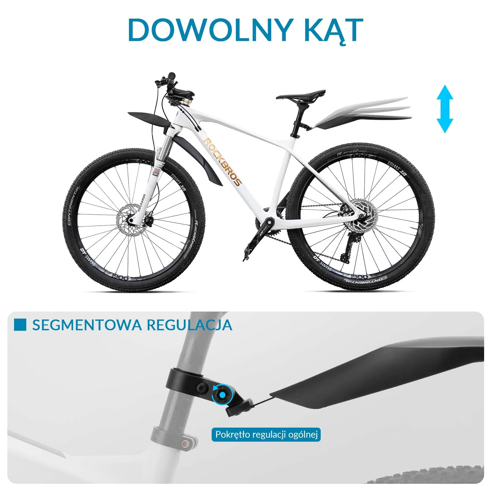 ROCKBROS Zestaw Błotników Rowerowych 24-28” z Osłoną Przeciwbryzgową - Image 10