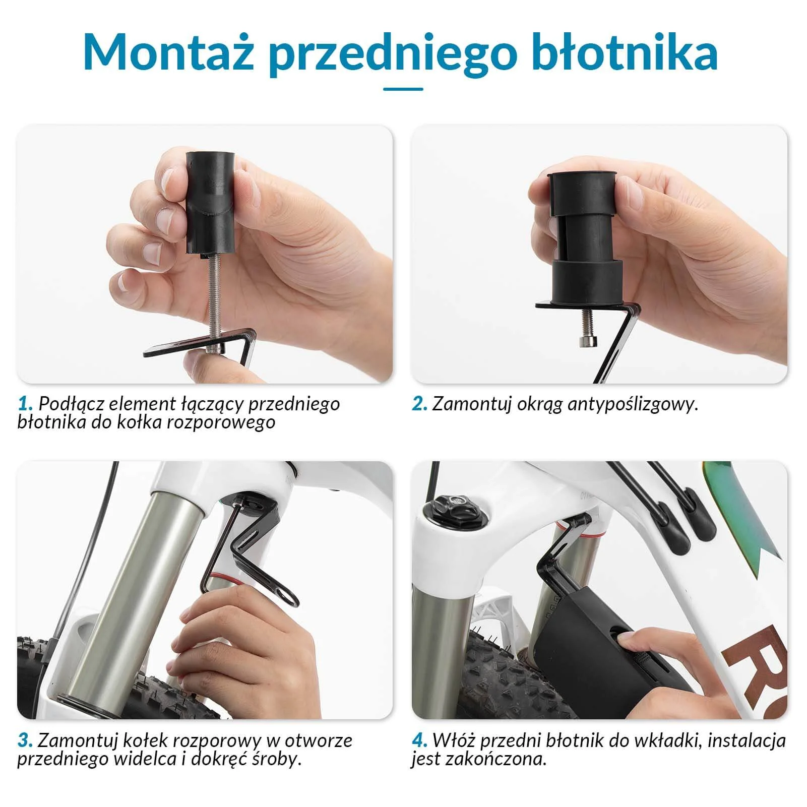 ROCKBROS Zestaw Błotników Rowerowych 24-28” z Osłoną Przeciwbryzgową - Image 12