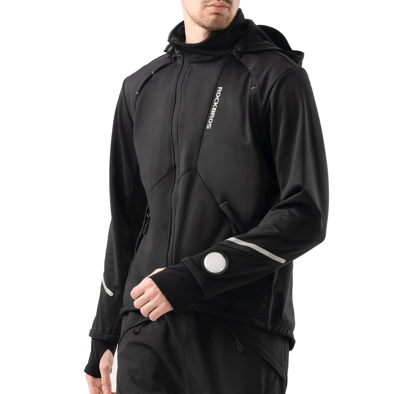 ROCKBROS Zimowa Kurtka Rowerowa Męska Wodoodporna Wiatroszczelna M-4XL - Image 5