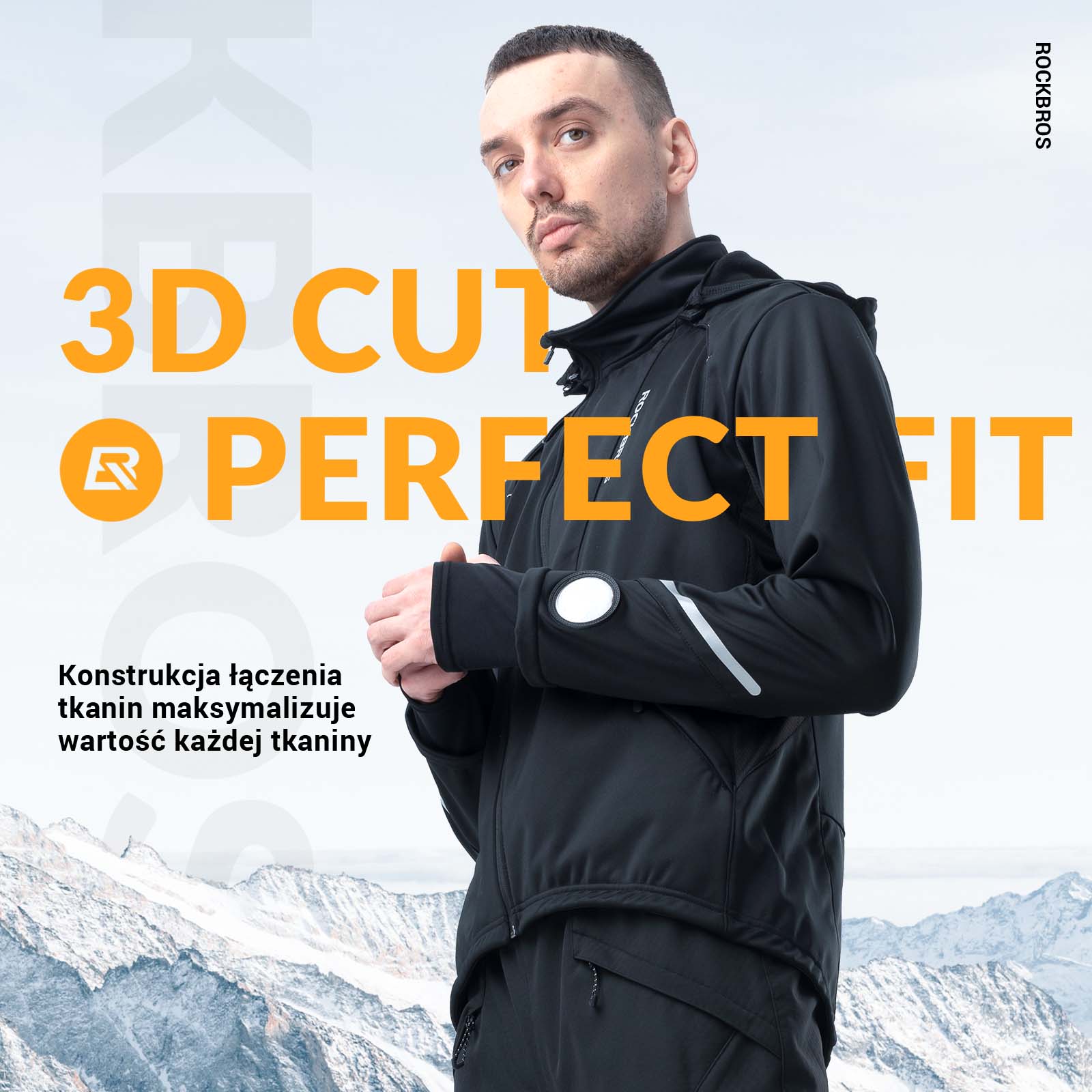 ROCKBROS Zimowa Kurtka Rowerowa Męska Wodoodporna Wiatroszczelna M-4XL - Image 7