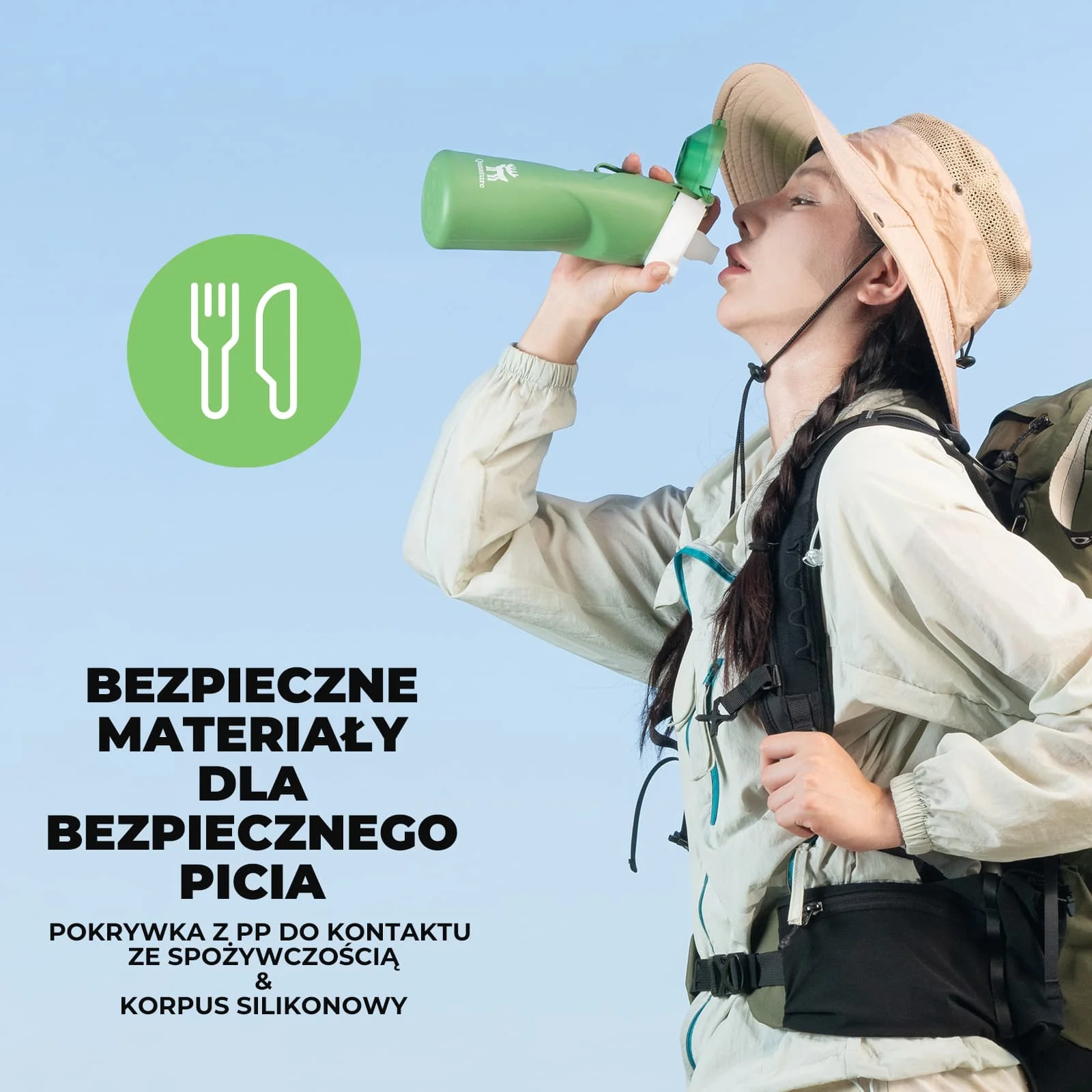 Qunature Składany Miękki Bidon Z Ukośnym Ustnikiem 700 ml - Image 10