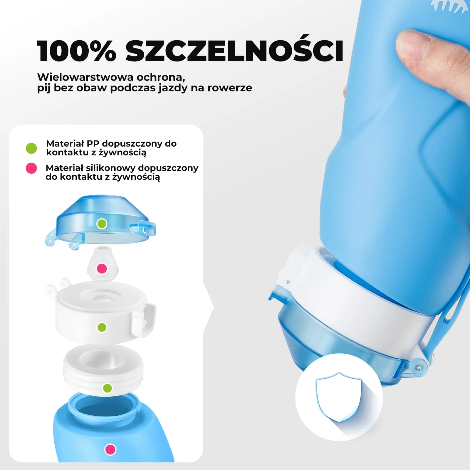 Qunature Składany Miękki Bidon Z Ukośnym Ustnikiem 700 ml - Image 11
