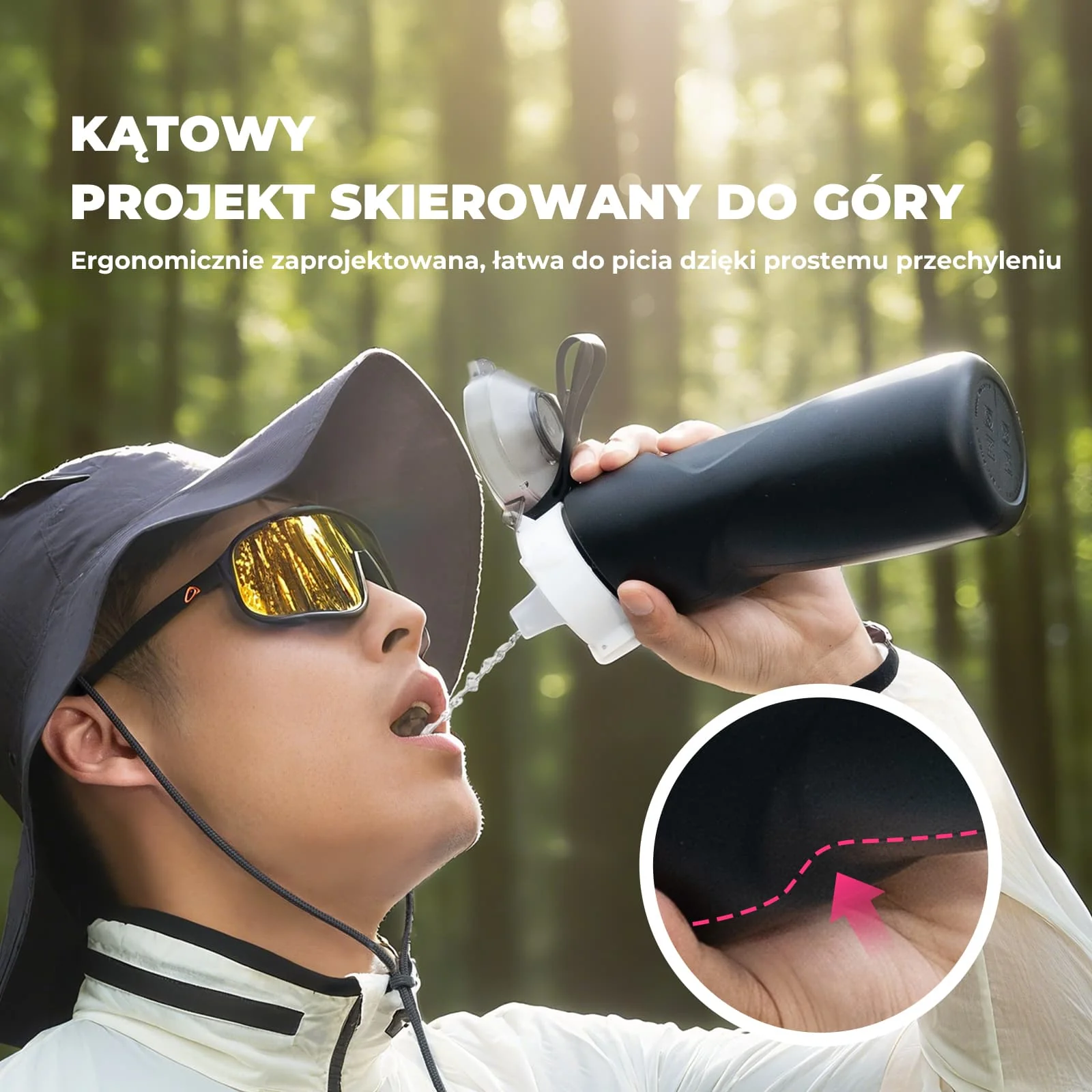 Qunature Składany Miękki Bidon Z Ukośnym Ustnikiem 700 ml - Image 13