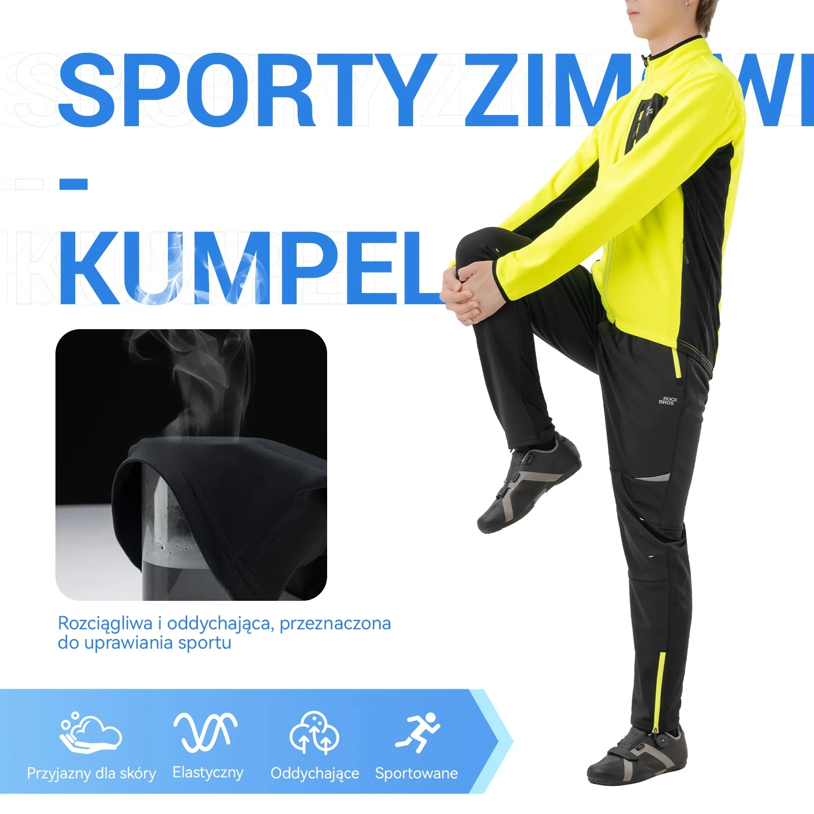 Spodnie Rowerowe na Zimą, Ciepłe, Wiatroszczelne-YPK044 - Image 3