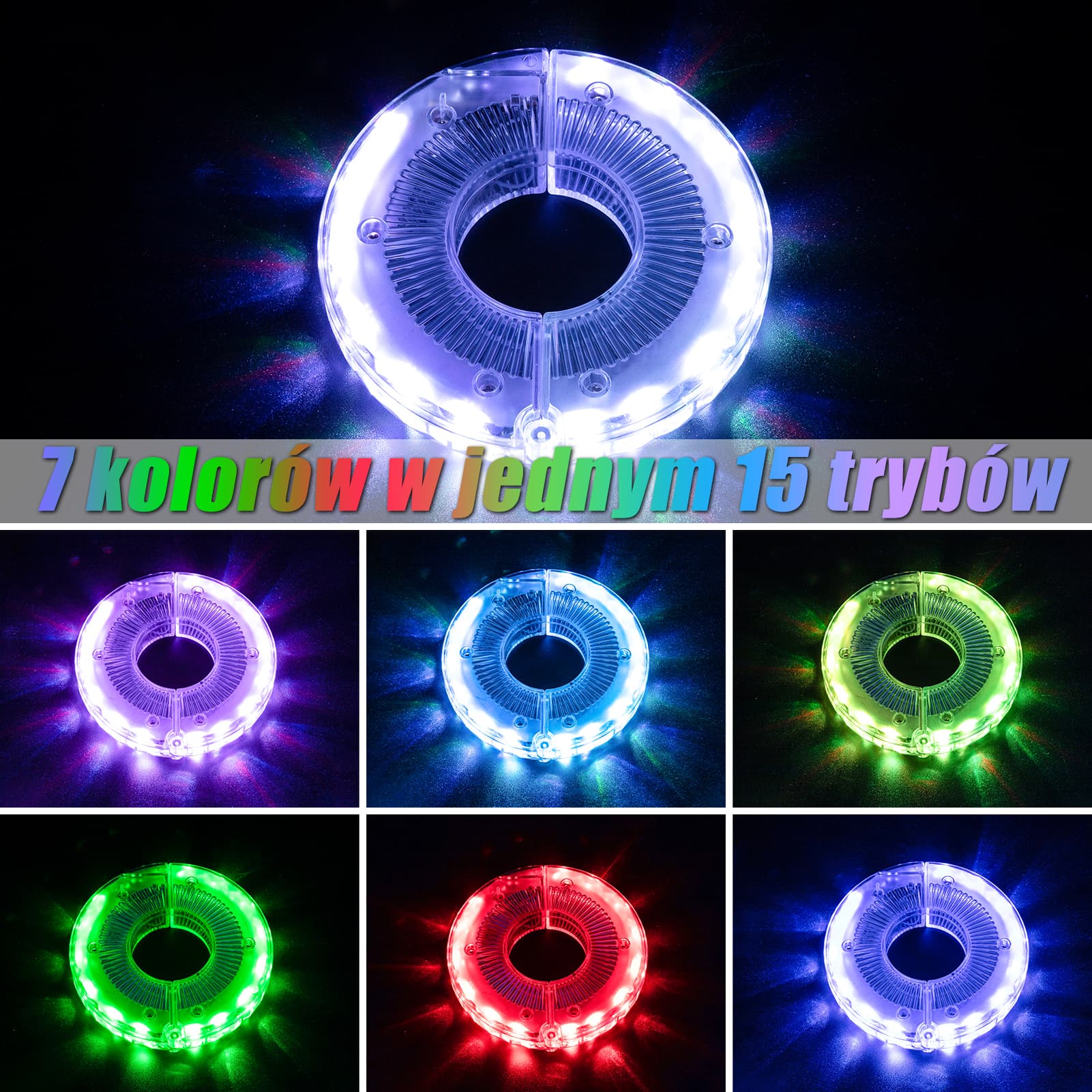 Światło Koła Rowerowego USB-Ładowalna, Wodoodporna Lampa Do Obręczy - Image 3