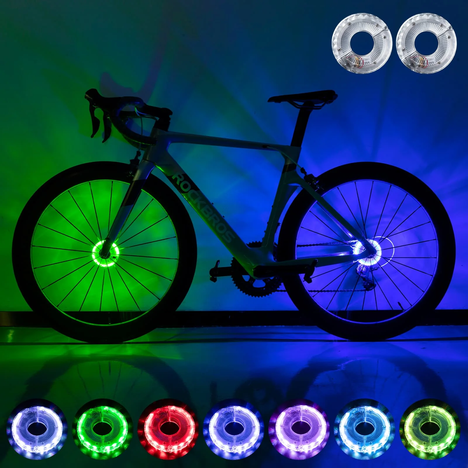 Światło Koła Rowerowego USB-Ładowalna, Wodoodporna Lampa Do Obręczy - Image 8