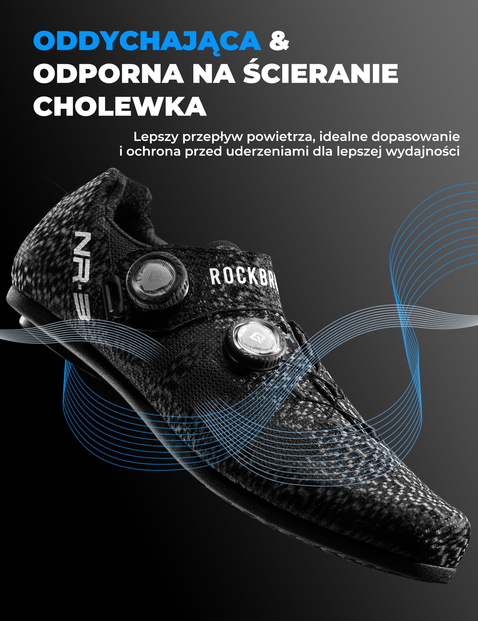 Sztywne Antypoślizgowe Buty Rowerowe Z Dwoma Pokrętłami Bez Bloków-NR3 - Image 5