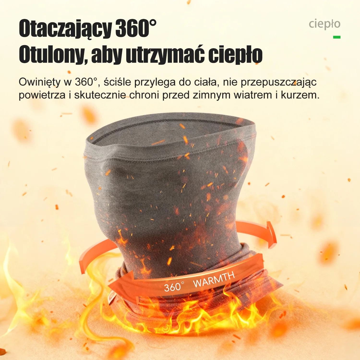 Termiczny Komin Zimowy z Wełny -YDWB005 - Image 4
