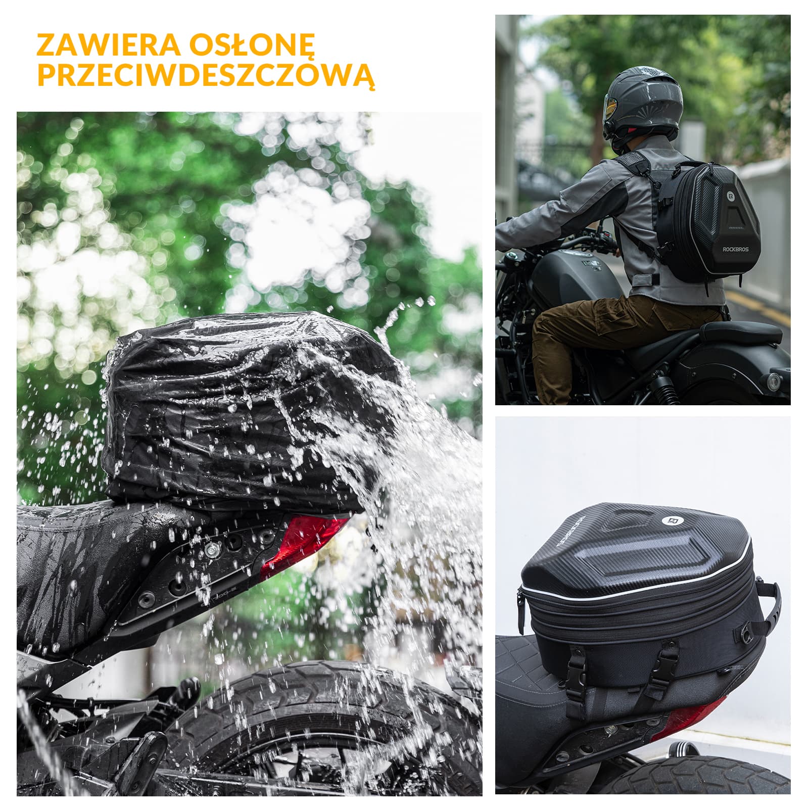 Torba Motocyklowa Na Bagażnik/Torba Tylna 20–35L Wodoodporna -C48 - Image 4