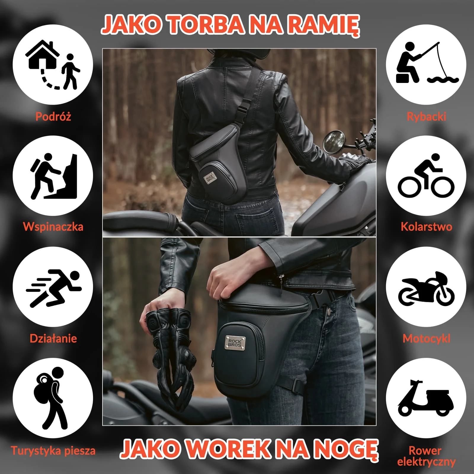Torba Motocyklowa Na Udo – Beintasche / Saszetka Biodrowa-MTB001 - Image 6