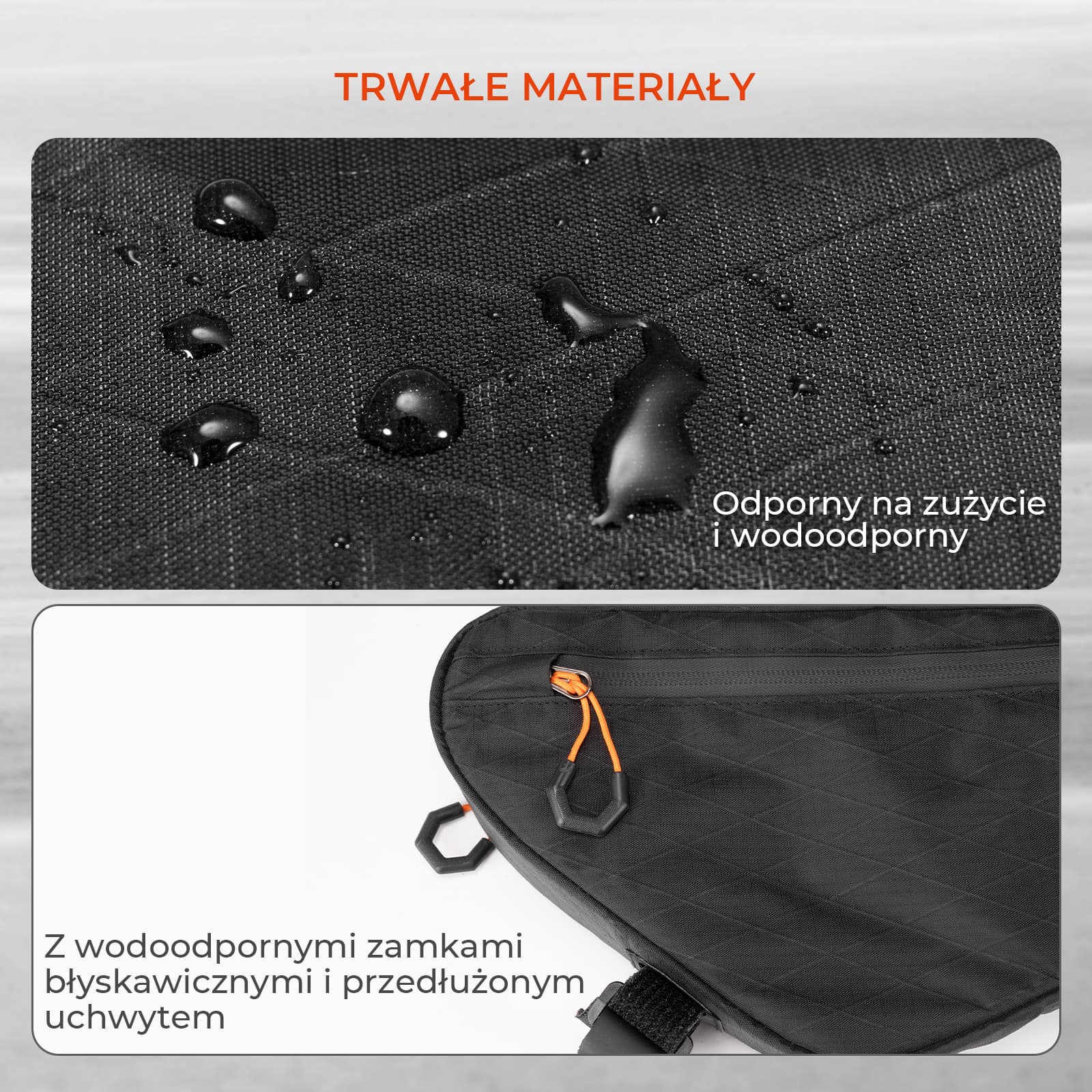 Qunature Torba na Dolną Rurę Gravel Odporny na Zachlapania Wiele Pojemności - Image 4