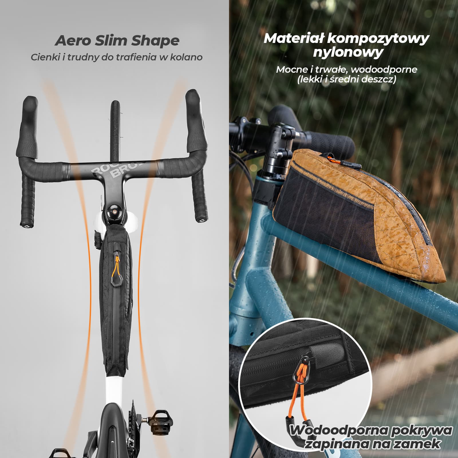 Qunature Torba na Górną Rurę Ramy – Pojemność 1L do Bikepackingu - Image 4